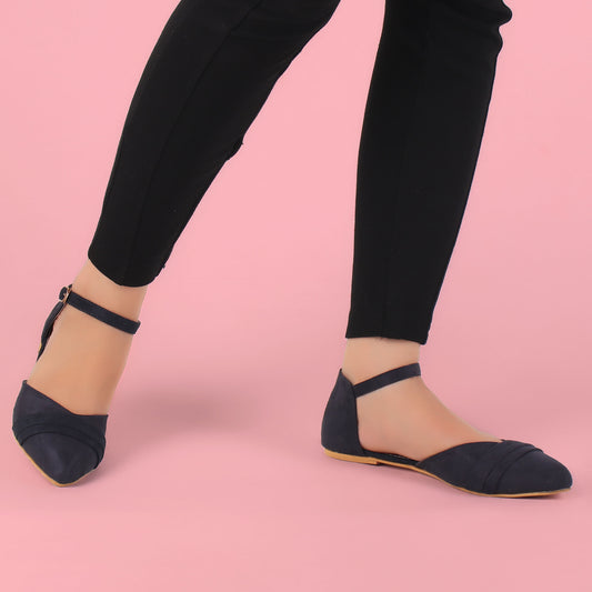 Foot Wear,The Graceful Suave Blue Flats - Cippele Multi Store