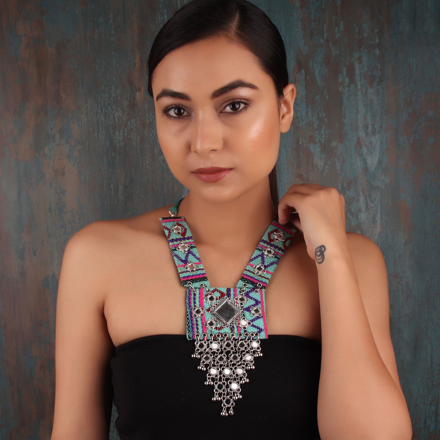 Necklace,The Naayika Necklace in Sea Blue - Cippele Multi Store