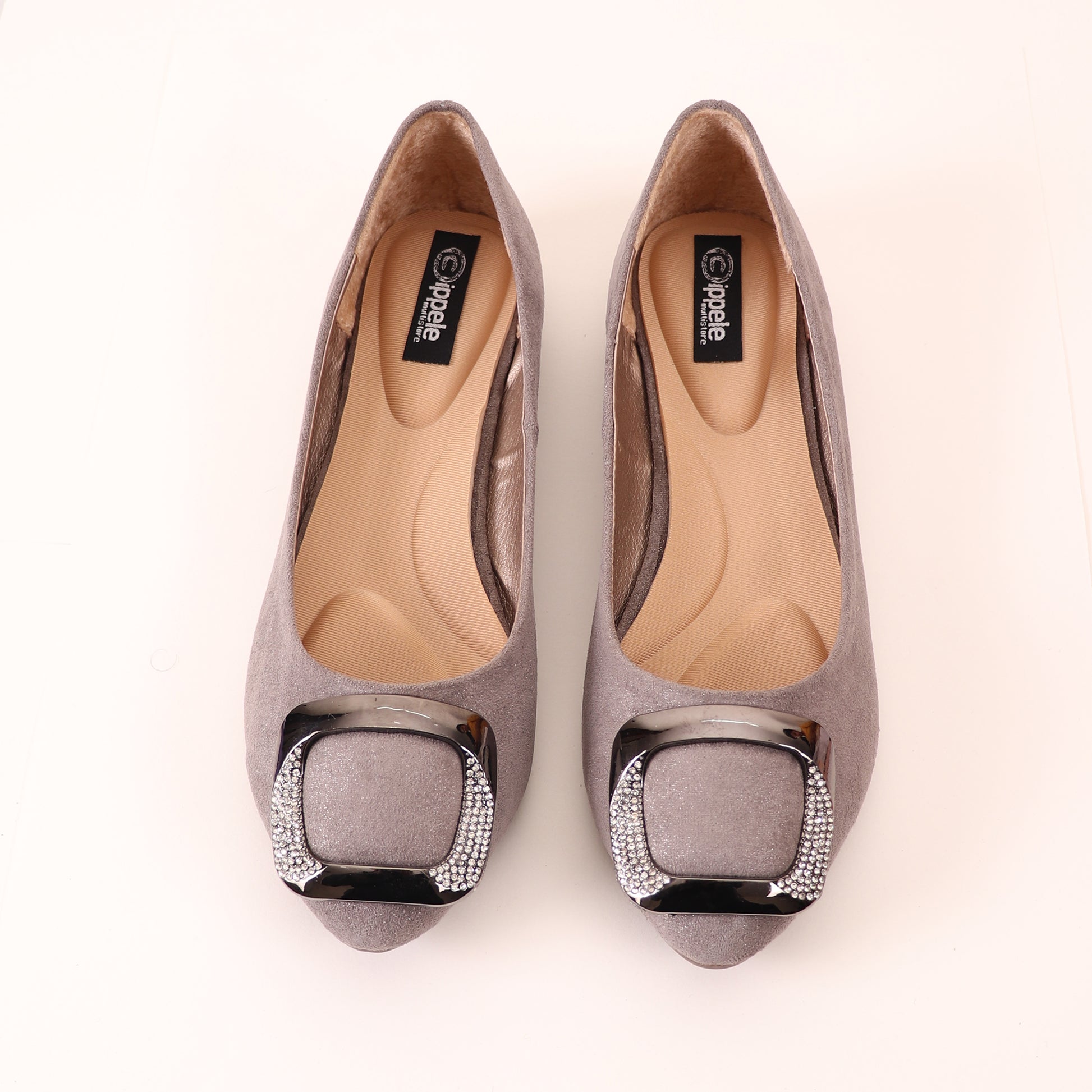 Foot Wear,Everyday Fun Flats in Grey - Cippele Multi Store
