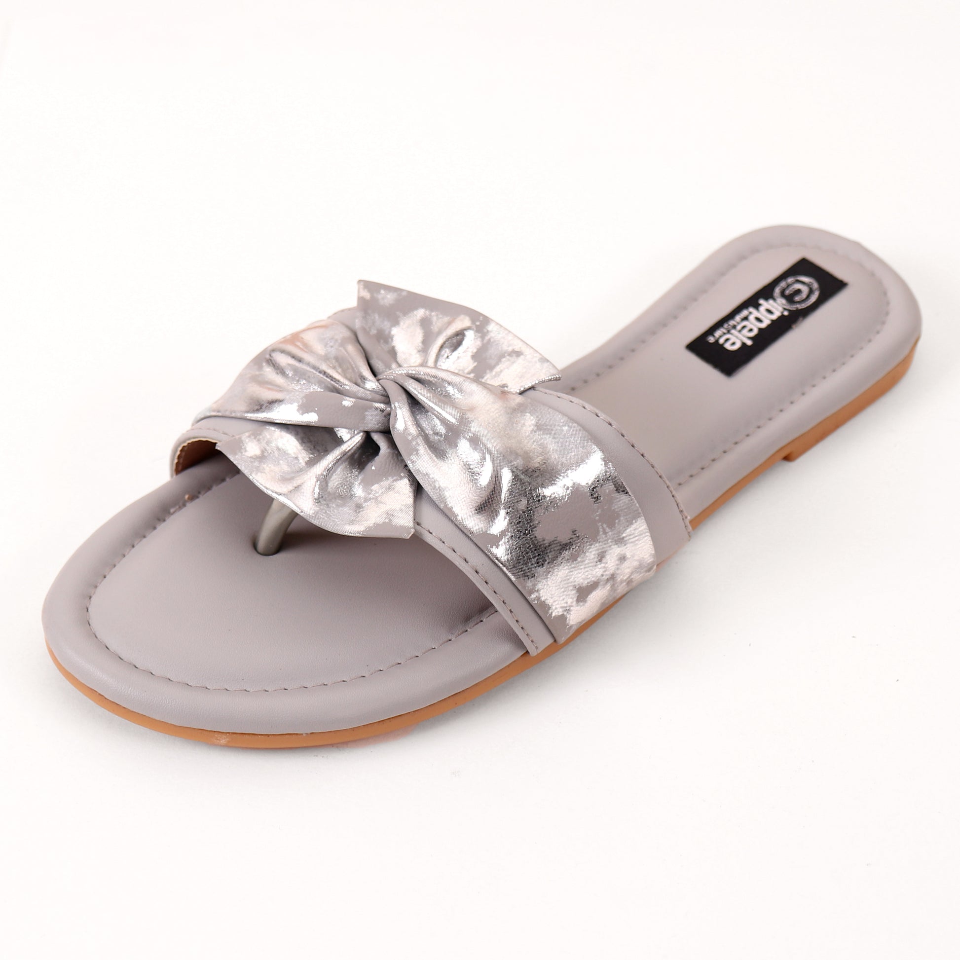 Foot Wear,Twist That Knot Flats in Grey - Cippele Multi Store