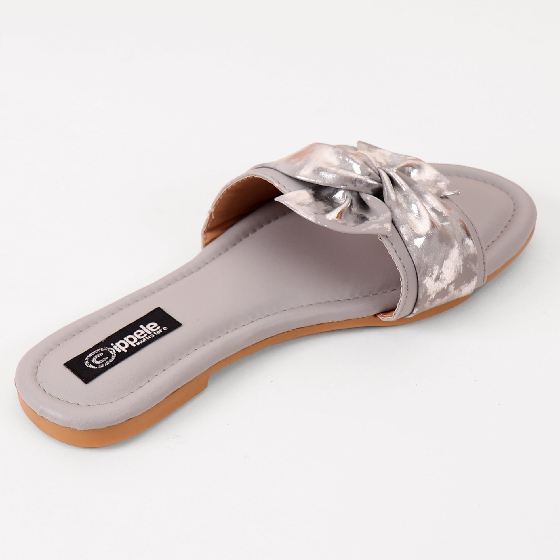 Foot Wear,Twist That Knot Flats in Grey - Cippele Multi Store