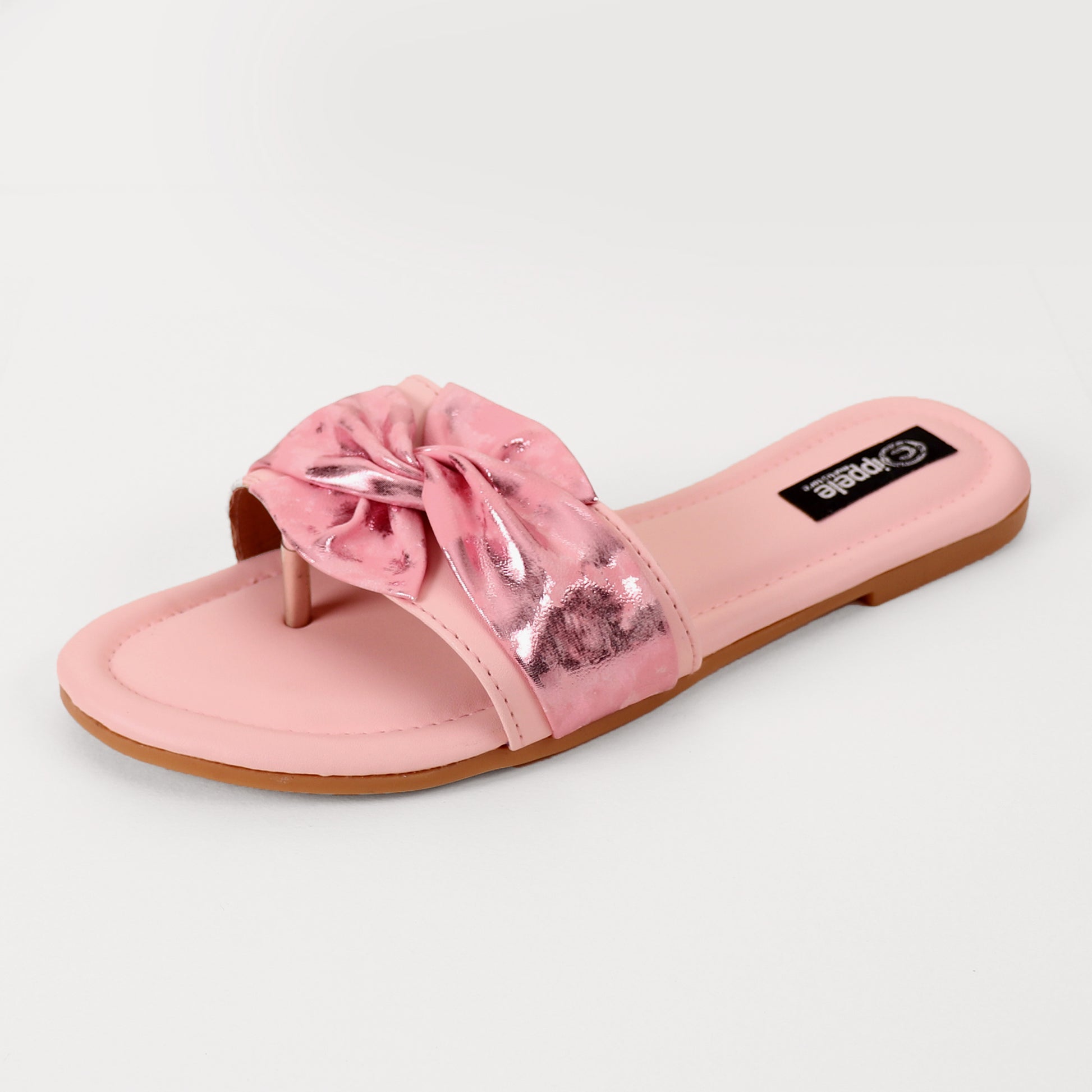 Foot Wear,Twist That Knot Flats in Baby Pink - Cippele Multi Store