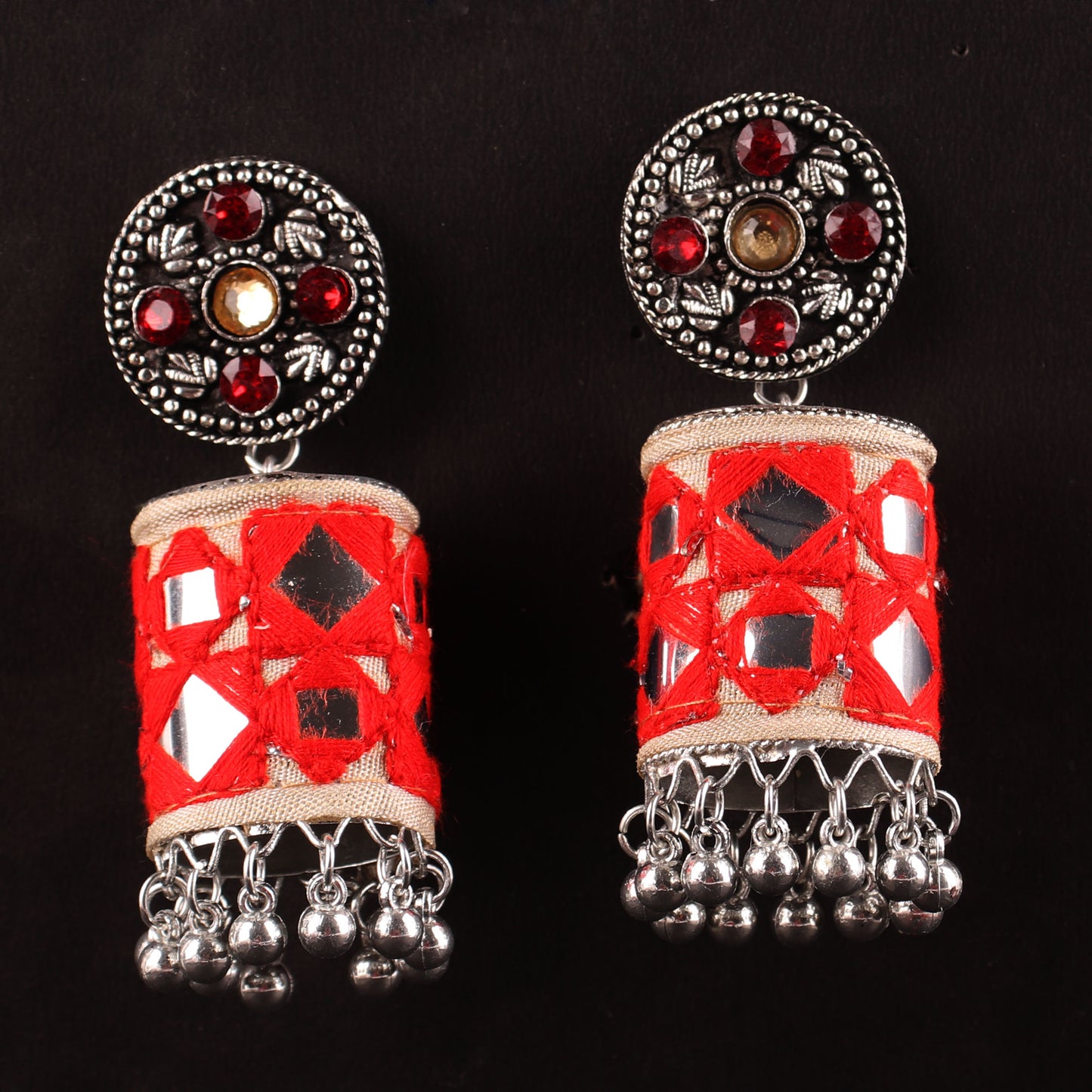 Earrings,The Artwork Earring in Red & Off-White - Cippele Multi Store