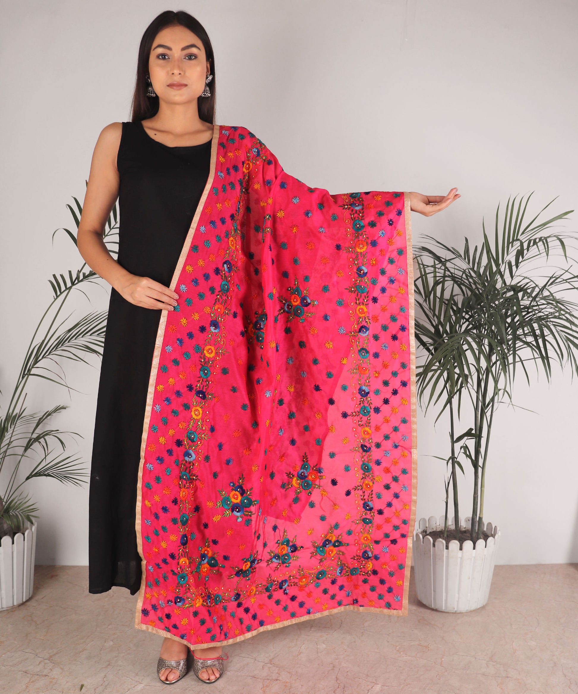 Dupatta,The Nakshatra Phulkari Dupatta - Cippele Multi Store