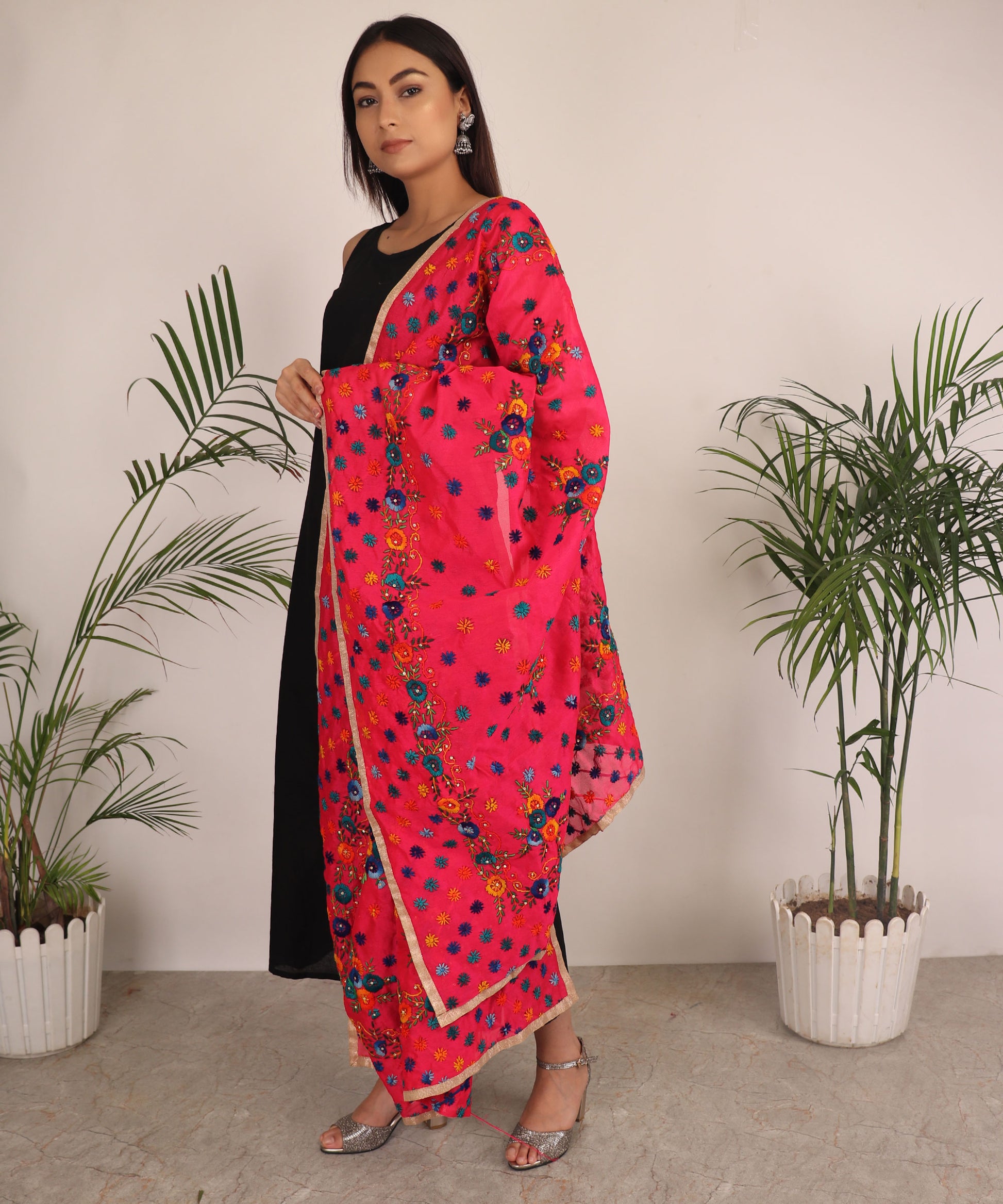 Dupatta,The Nakshatra Phulkari Dupatta - Cippele Multi Store