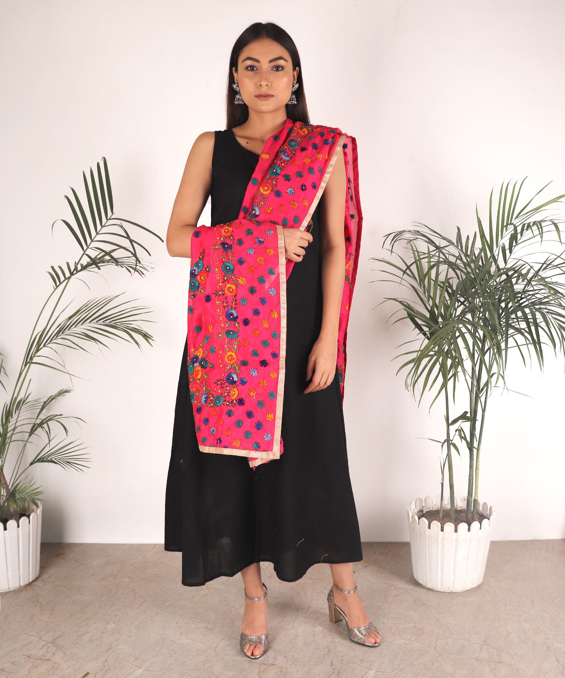 Dupatta,The Nakshatra Phulkari Dupatta - Cippele Multi Store