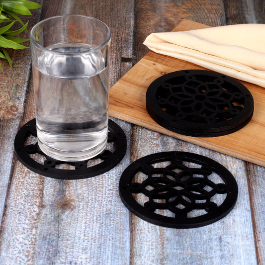 The Kaleidoscopic Wooden Coasters (Set of 4)