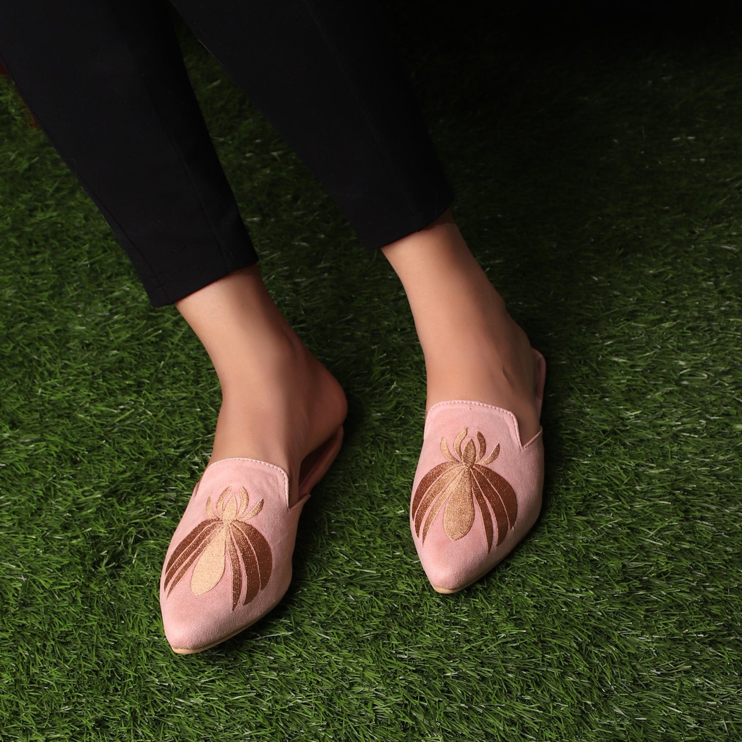 Foot Wear,The Iris Pink Mules - Cippele Multi Store