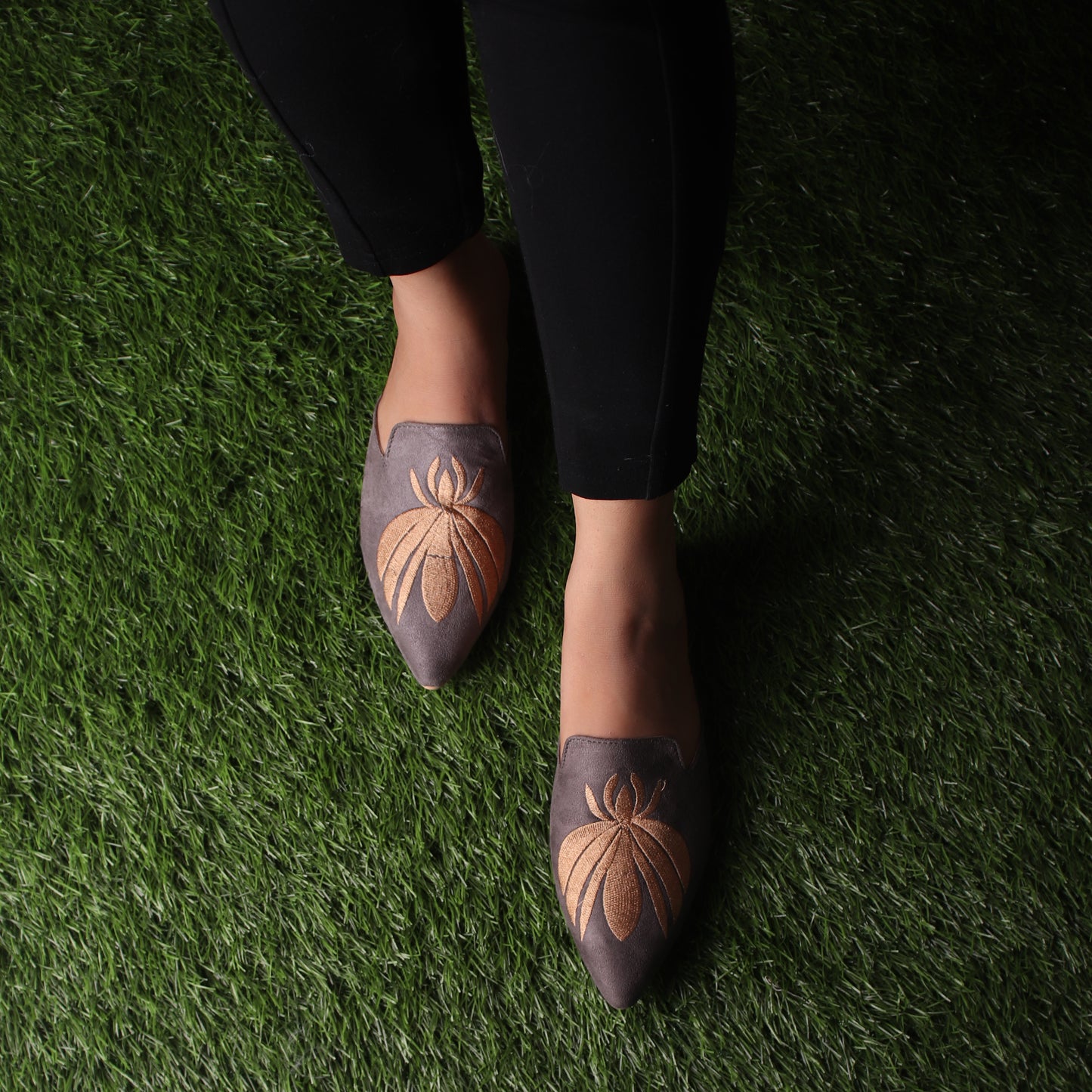 Foot Wear,The Iris Grey Mules - Cippele Multi Store