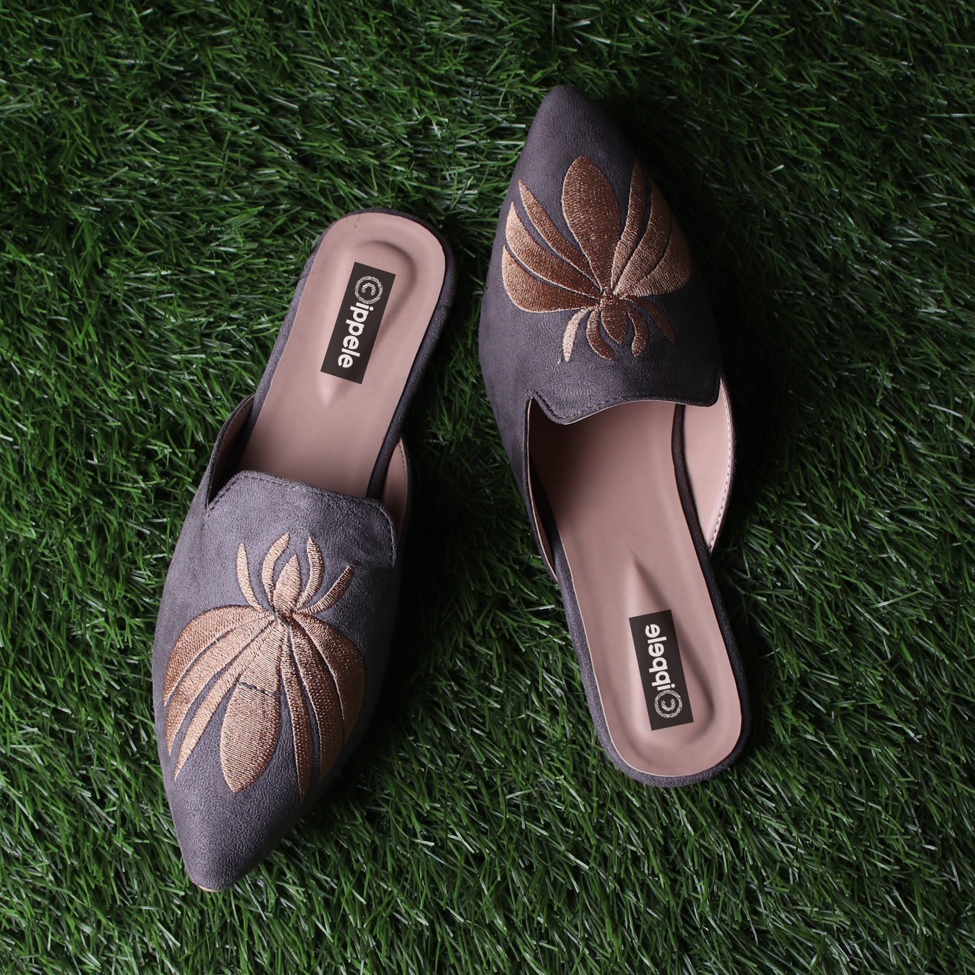 Foot Wear,The Iris Grey Mules - Cippele Multi Store