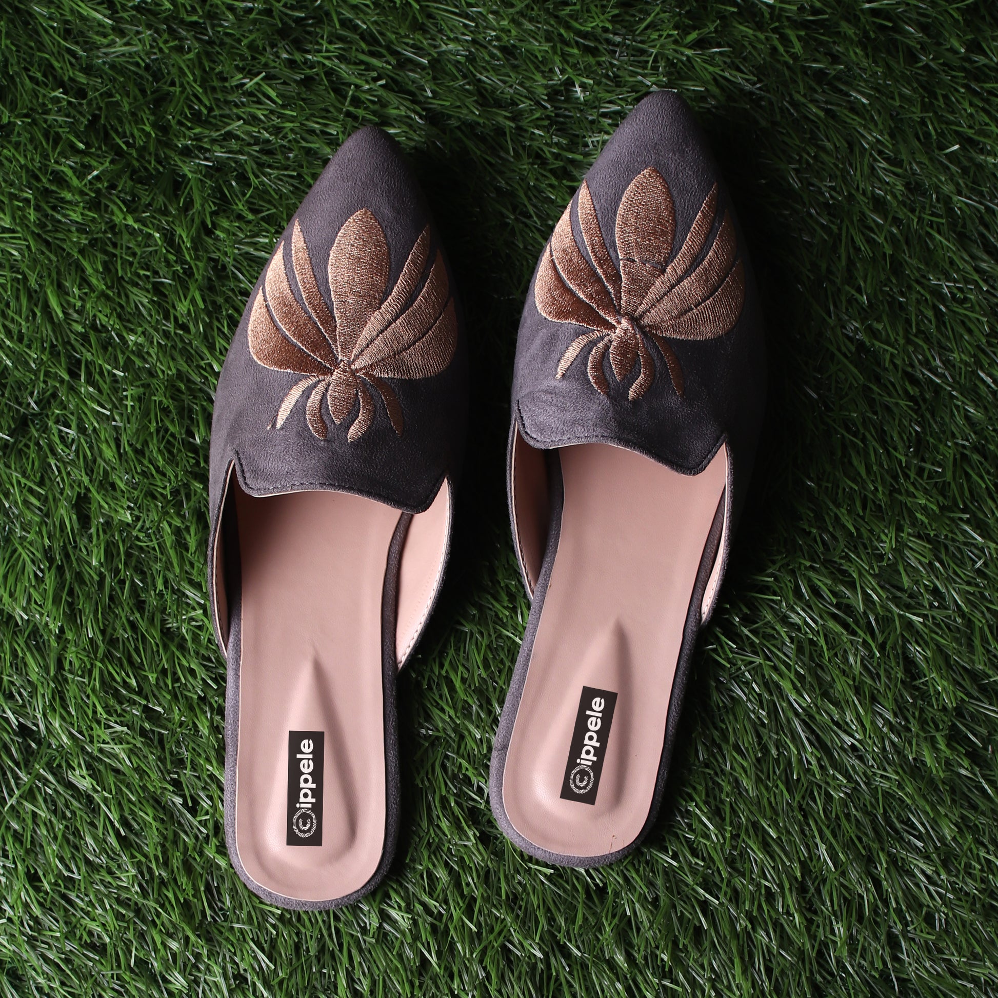 Foot Wear,The Iris Grey Mules - Cippele Multi Store