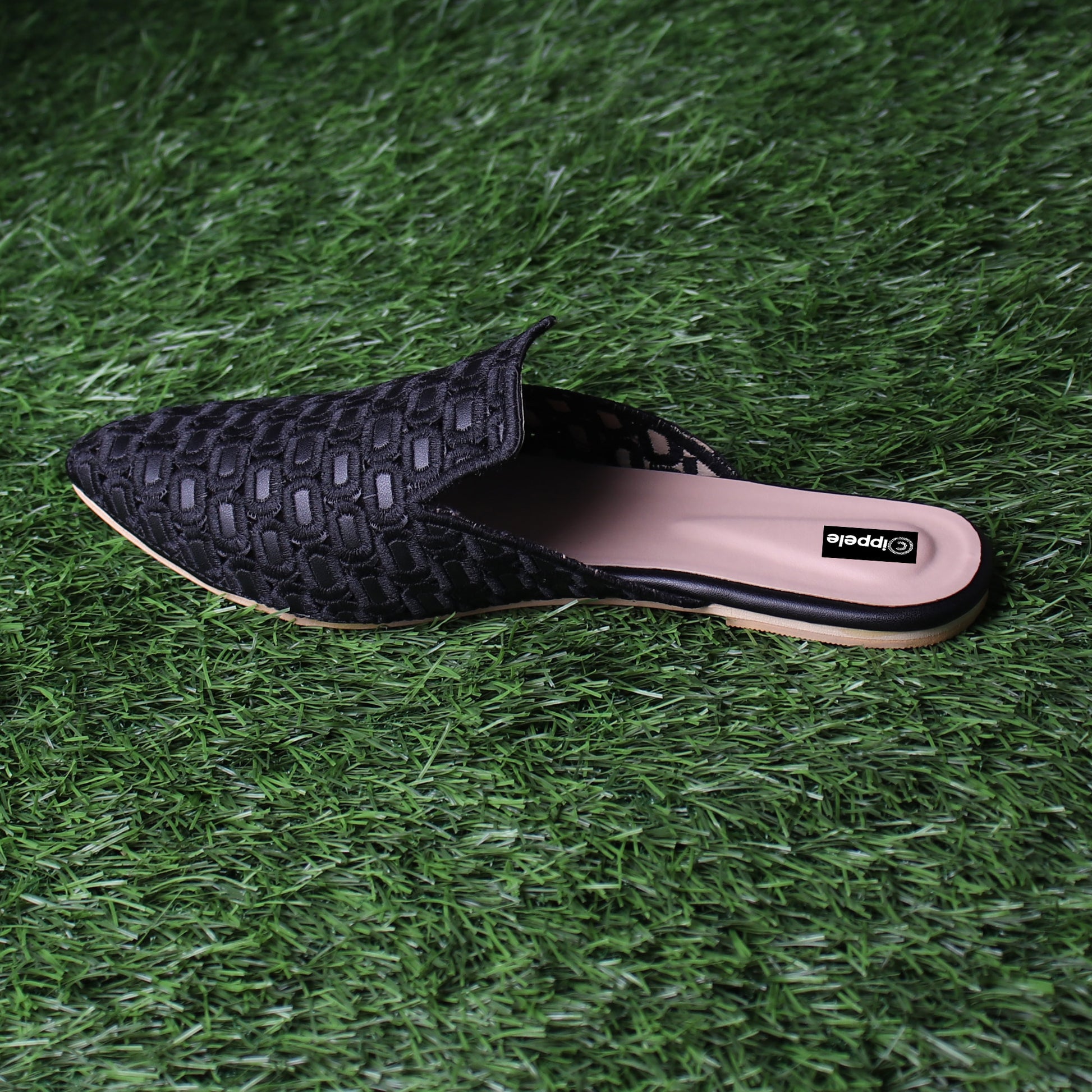 Foot Wear,The Quintessential Fabric Blocks Black Mules - Cippele Multi Store
