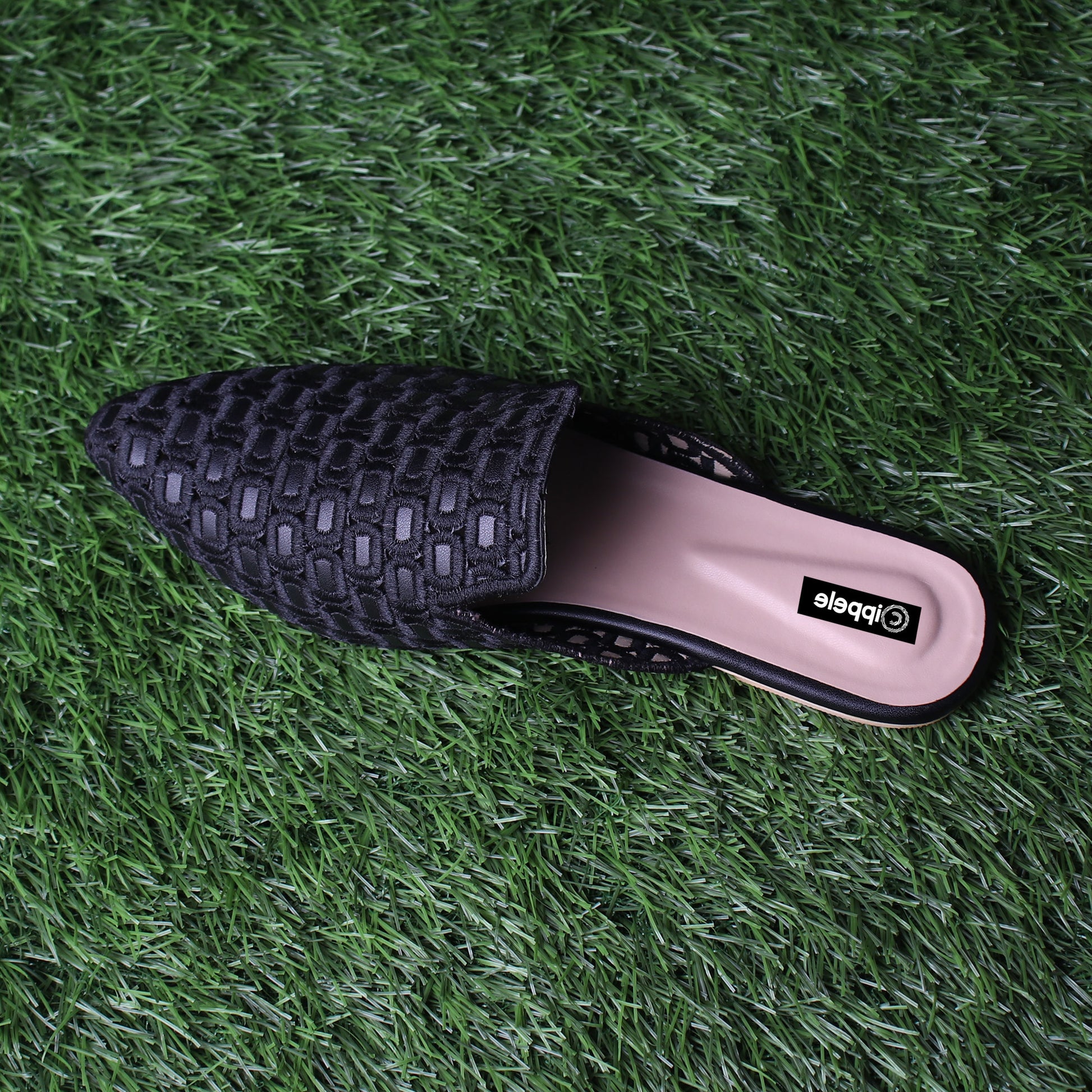 Foot Wear,The Quintessential Fabric Blocks Black Mules - Cippele Multi Store