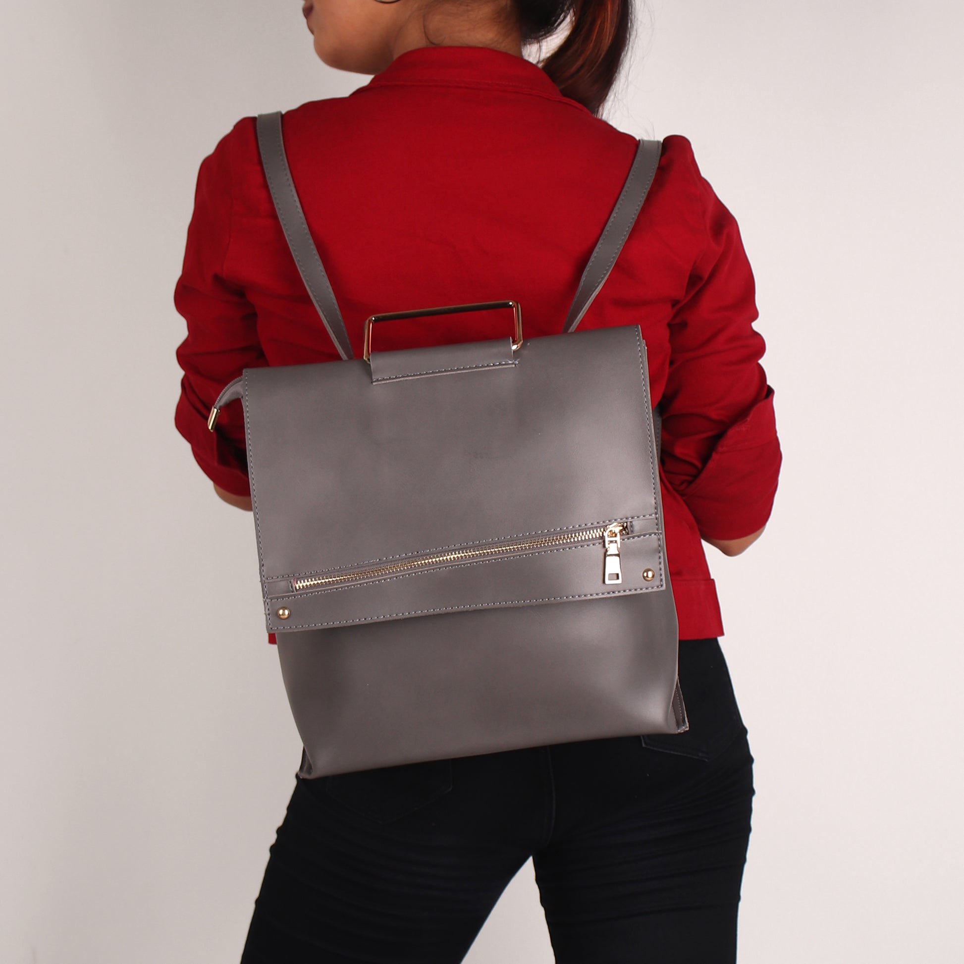 Backpack,The Mixed Gun Metal Bag - Cippele Multi Store