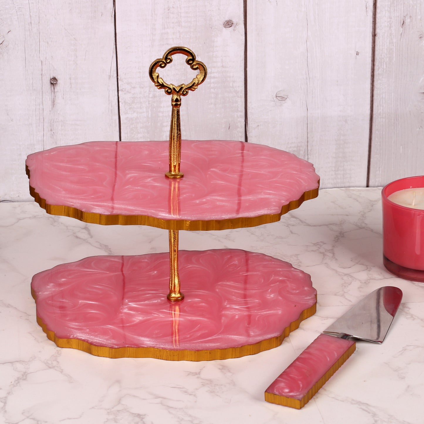 The Double Layered Roseate Cake Stand