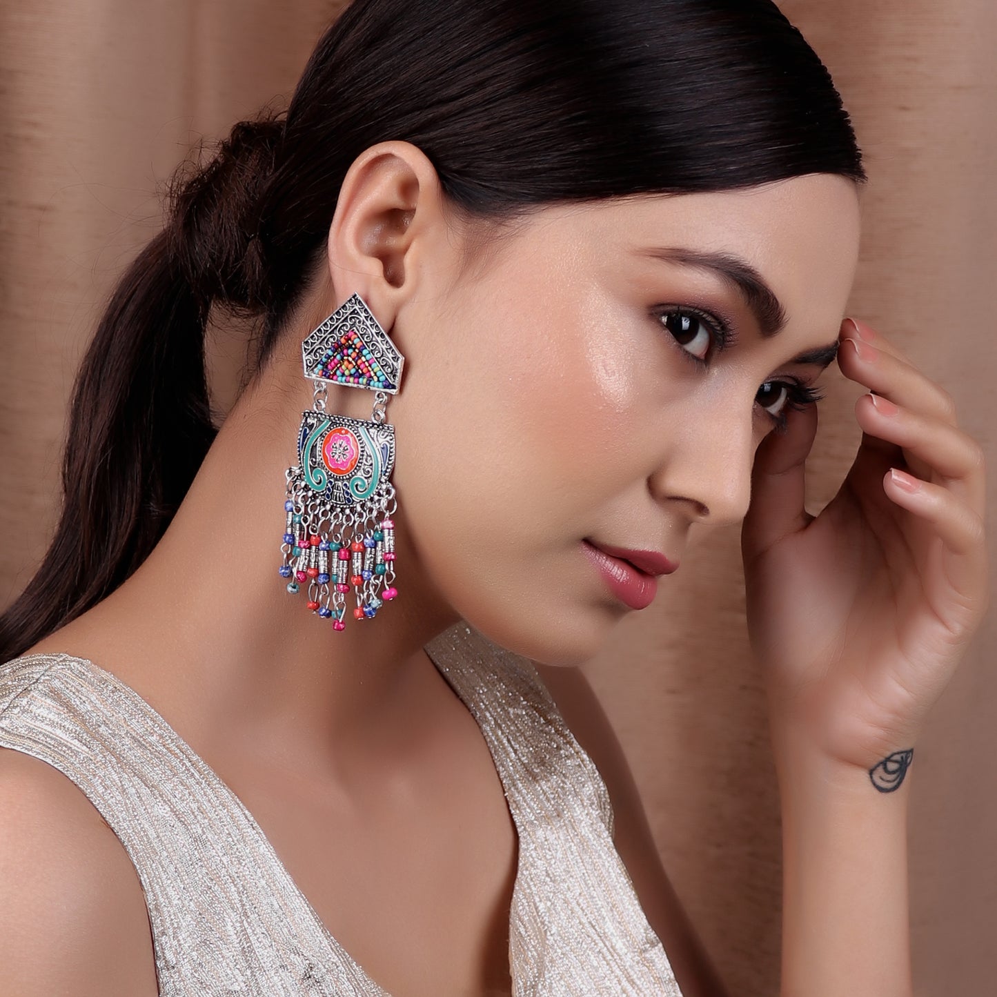Earrings,The crown on your earlobe Earring in Multicolor - Cippele Multi Store