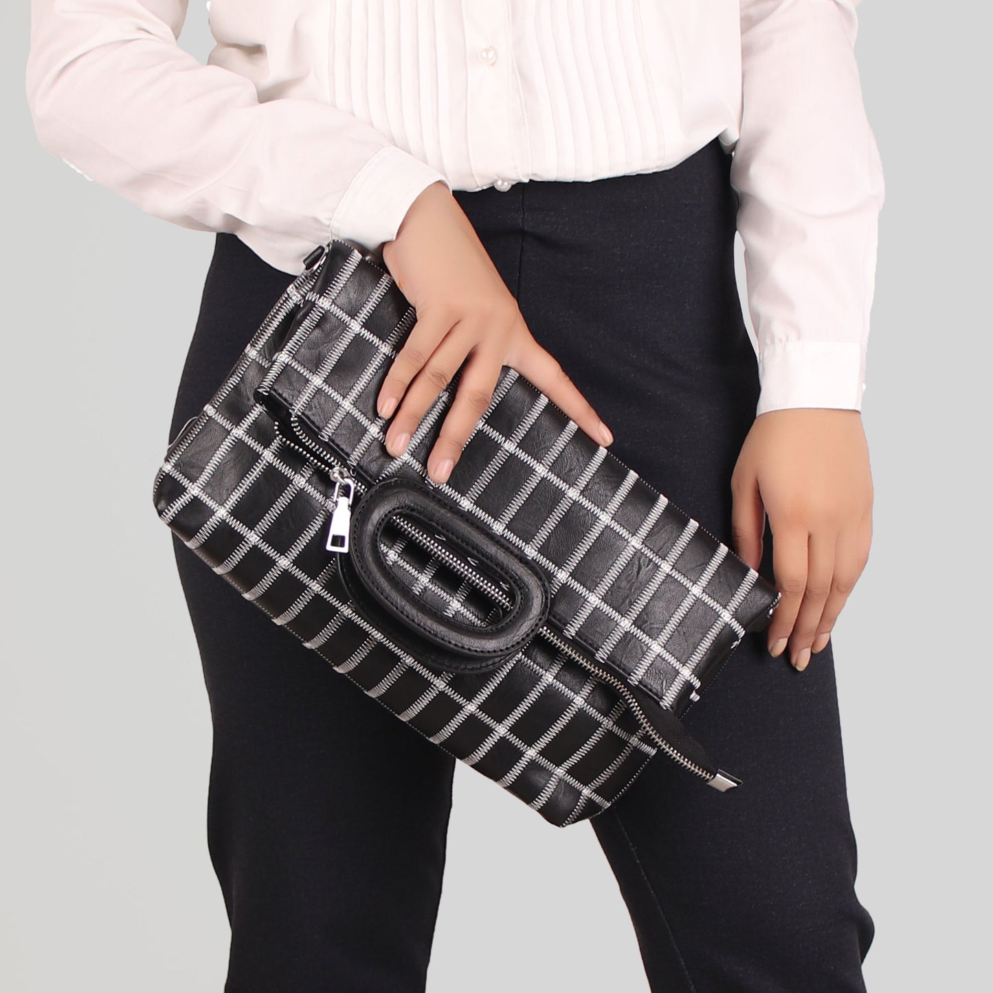 Sling Bag,The seamless Classical checkered Mix Bag in Black - Cippele Multi Store