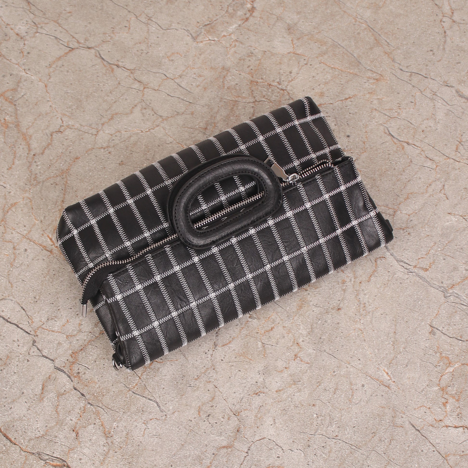 Sling Bag,The seamless Classical checkered Mix Bag in Black - Cippele Multi Store