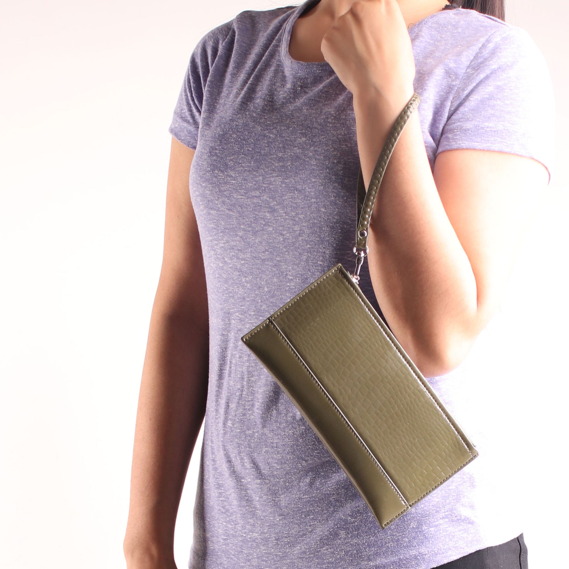 Wallet,The Squared Honeycomb Tassel Olive Green Wallet - Cippele Multi Store