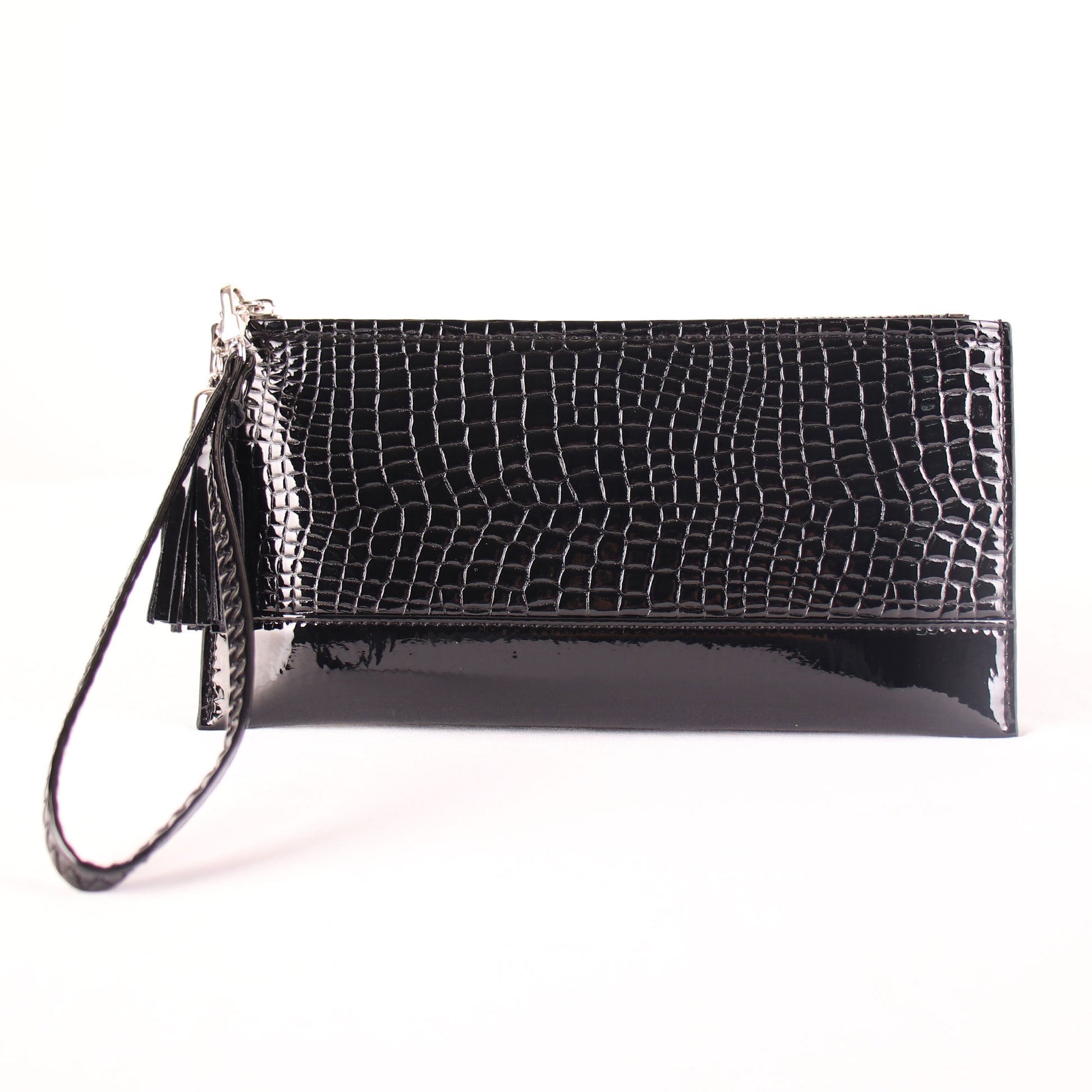 Wallet,The Squared Honeycomb Tassel Black Wallet - Cippele Multi Store