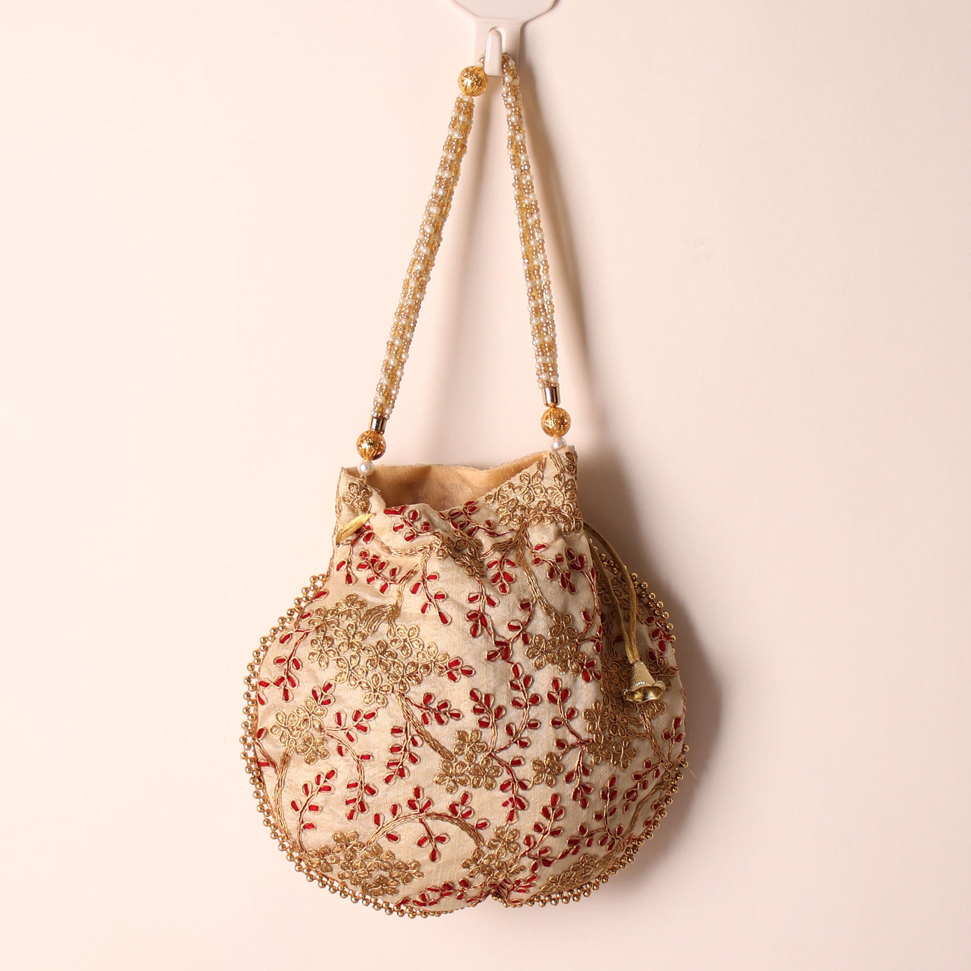 Potli,The Golden Amulet off White Potli - Cippele Multi Store