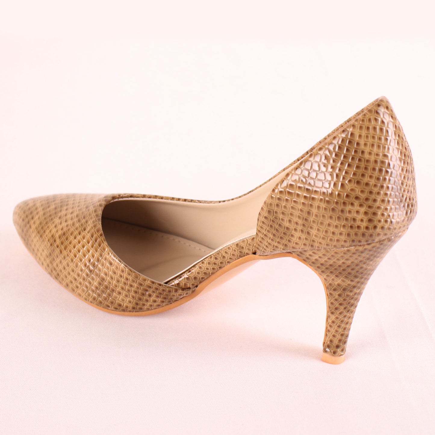 Foot Wear,The Awe-inspiring Snake Printed D'Orsay Pumps in Pale Green - Cippele Multi Store