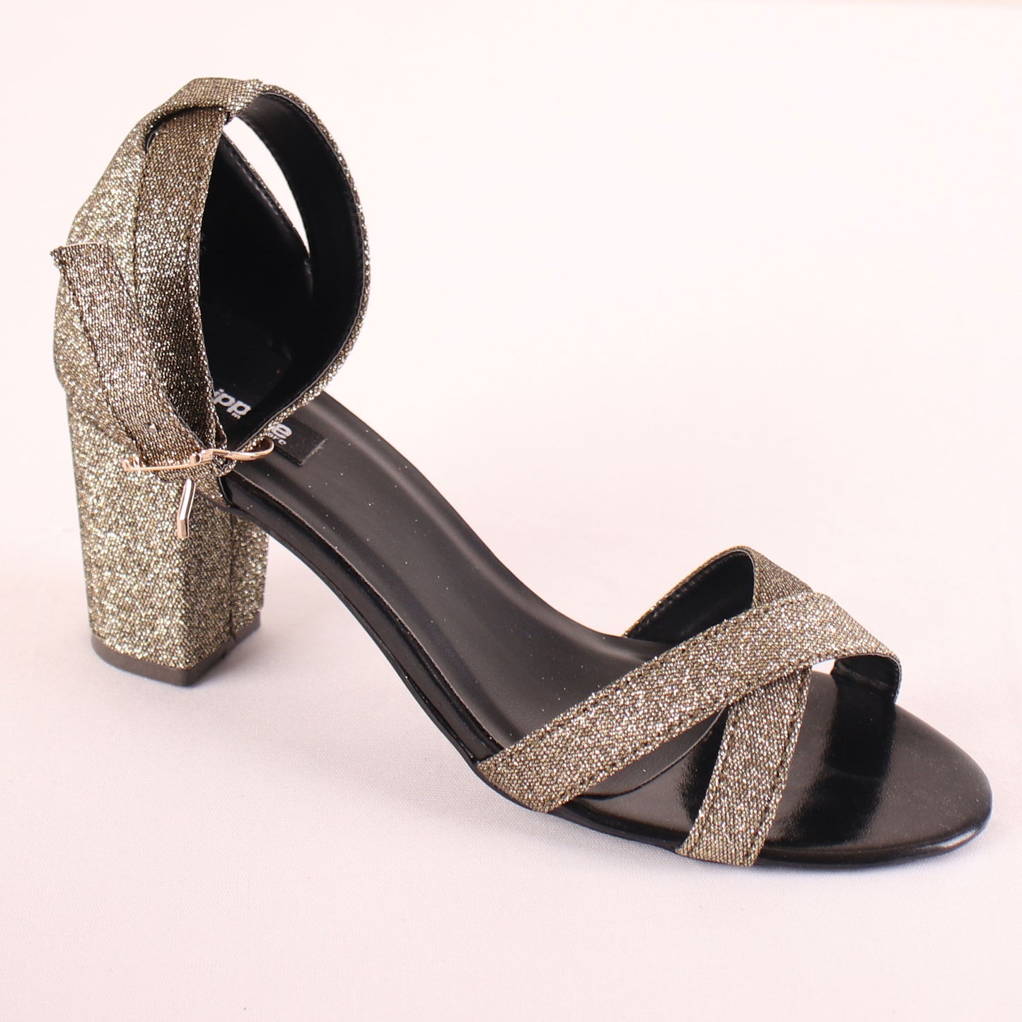 Foot Wear,The Alternating Jump wave Block heel in Glitter - Cippele Multi Store