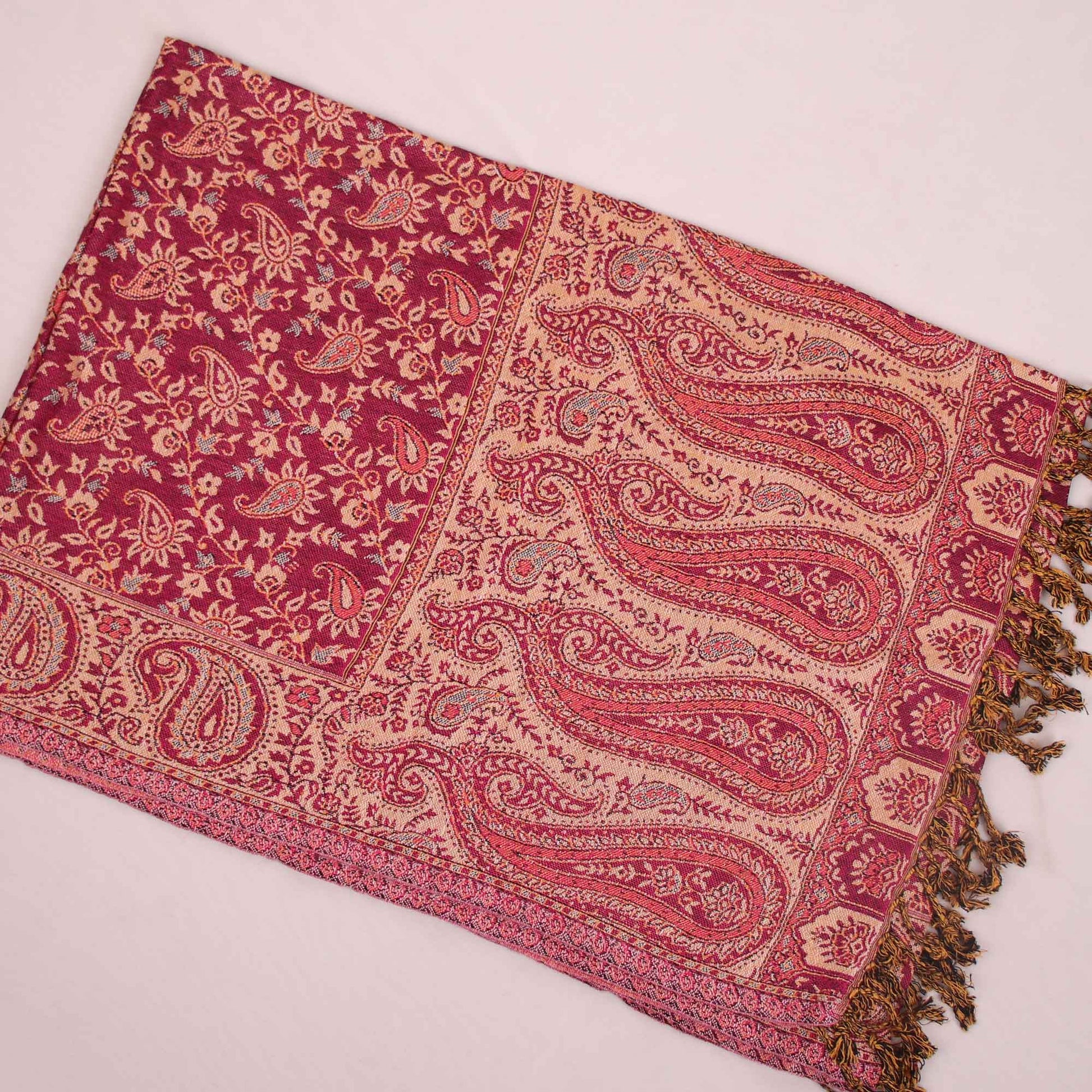 Stole,The Sultani Art Reversible Stole in Wine - Cippele Multi Store