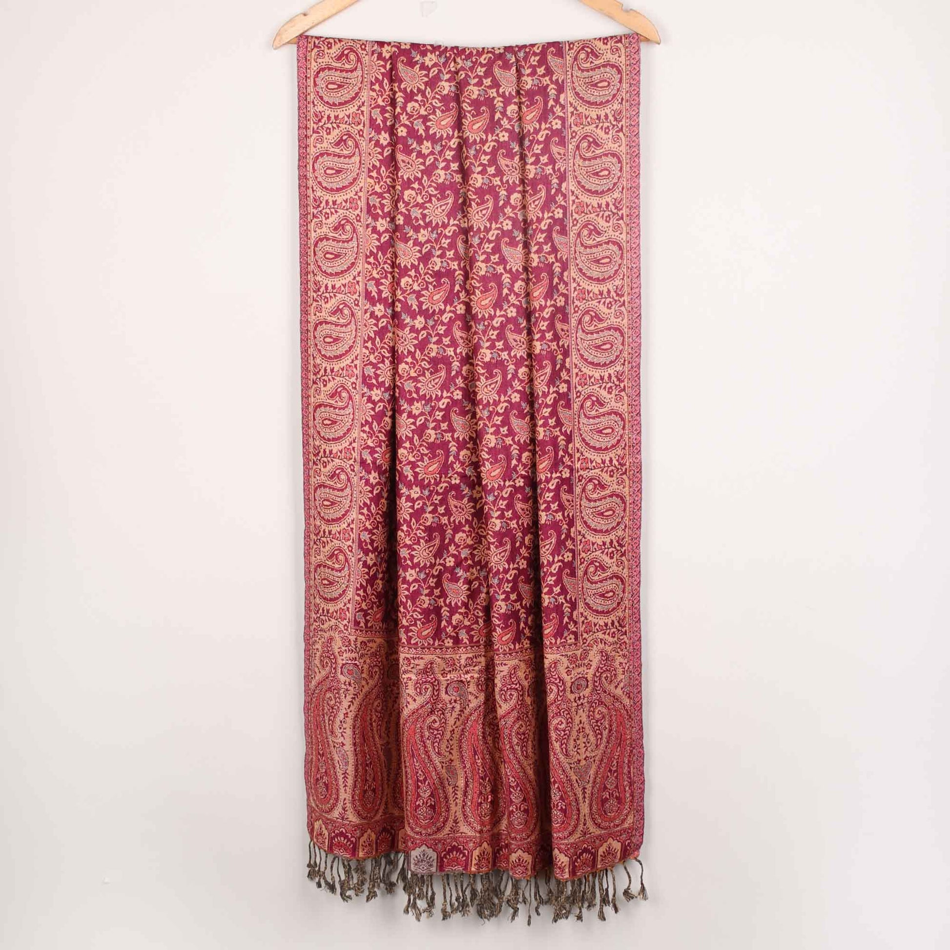 Stole,The Sultani Art Reversible Stole in Wine - Cippele Multi Store