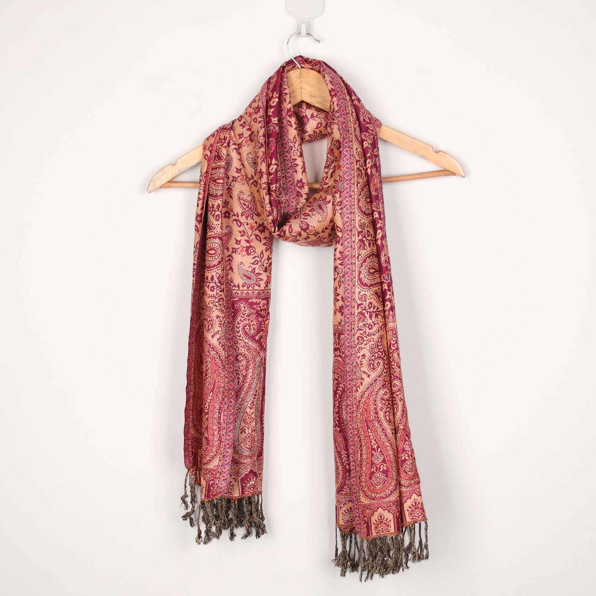Stole,The Sultani Art Reversible Stole in Wine - Cippele Multi Store