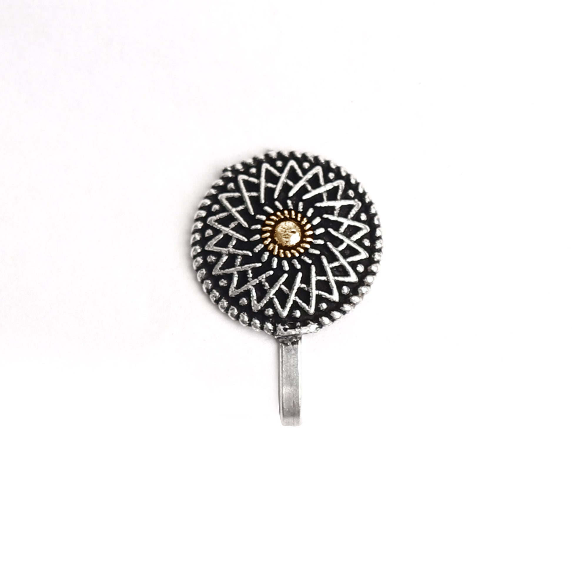 Nose Pin,Shield Style Round Nose Pin - Cippele Multi Store