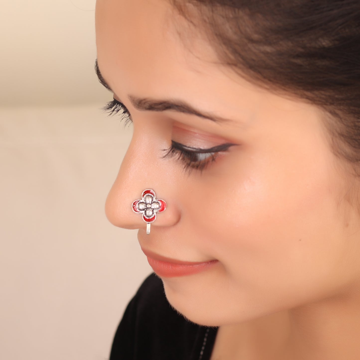 The Butterfly Nose Pin in Red