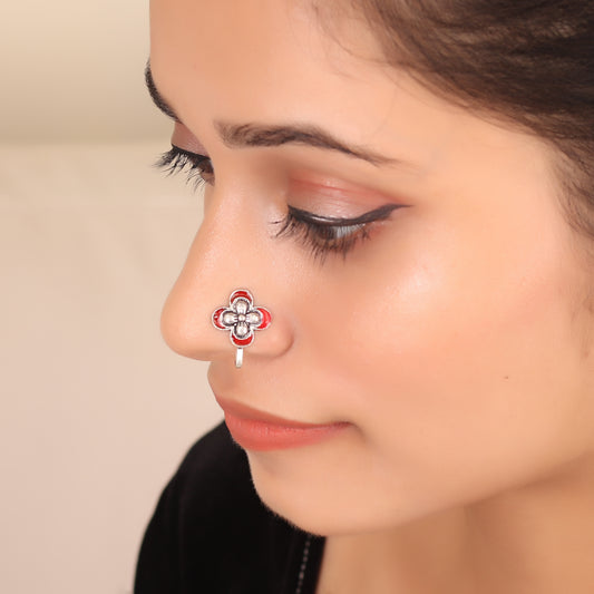 The Butterfly Nose Pin in Red