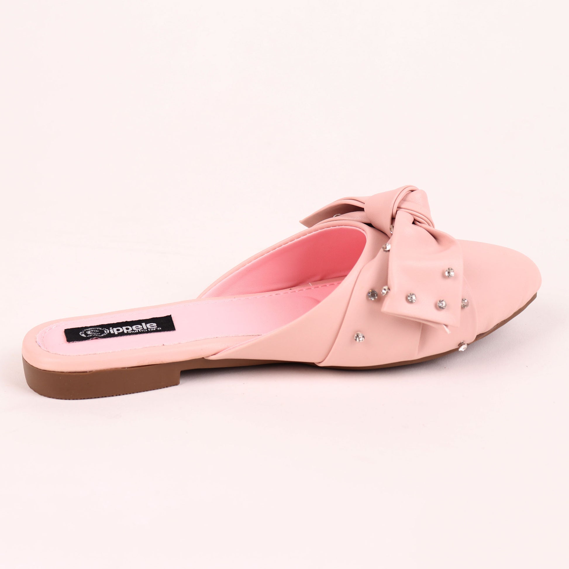Foot Wear,The Kitten Bow Flats in Pink - Cippele Multi Store