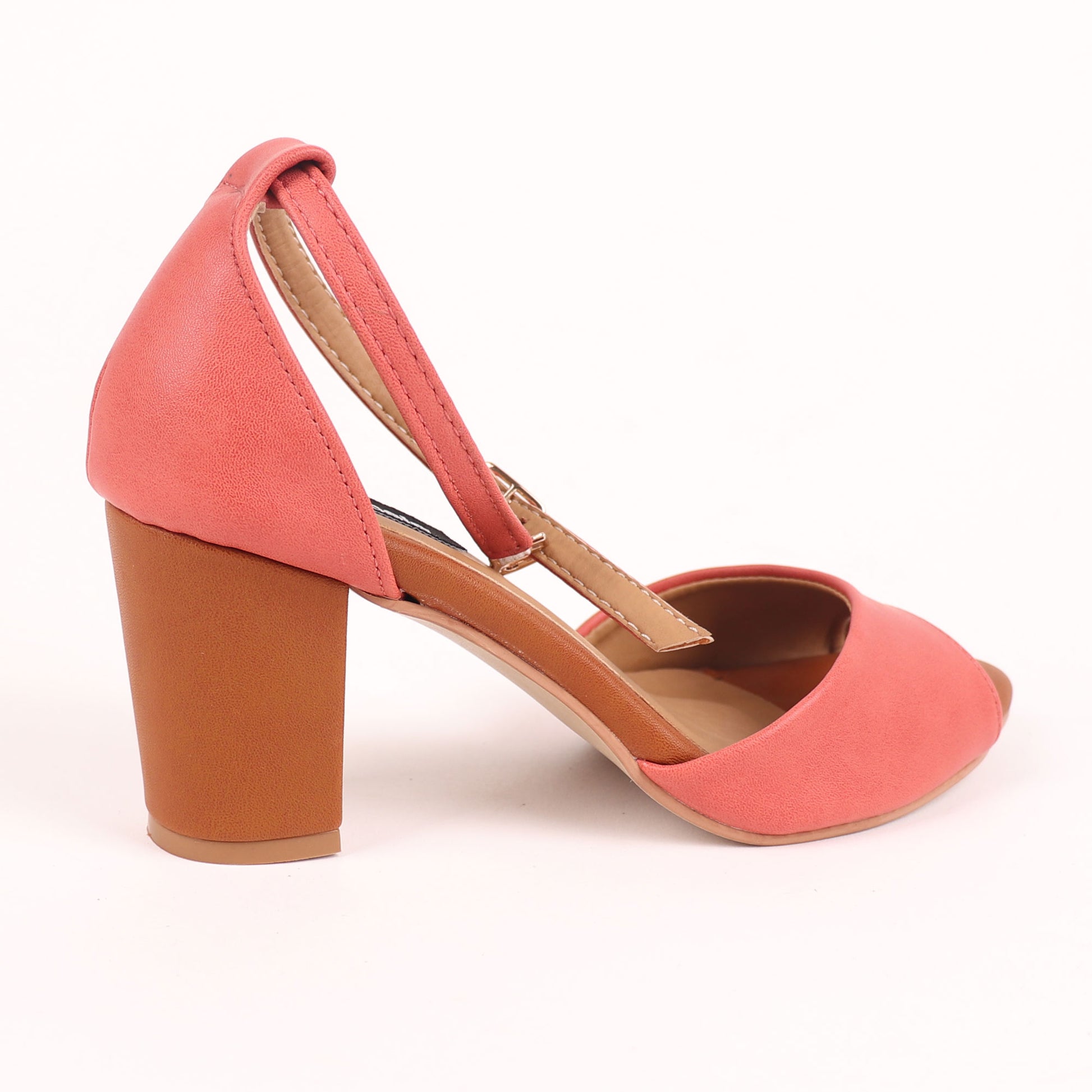 Foot Wear,The fashionista Block Heels In Peach Pink - Cippele Multi Store