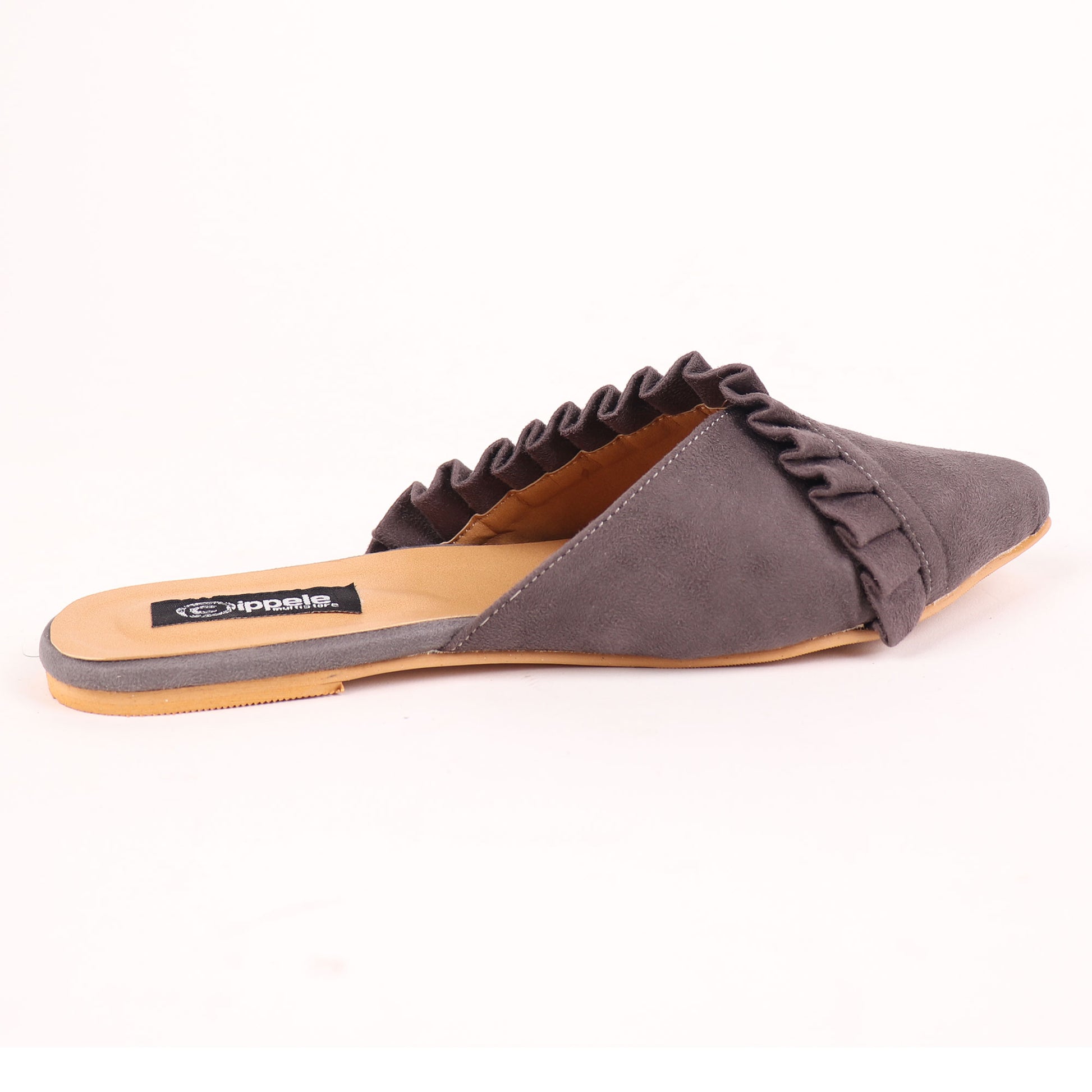 Foot Wear,The Suede Foliate Mule in Grey - Cippele Multi Store