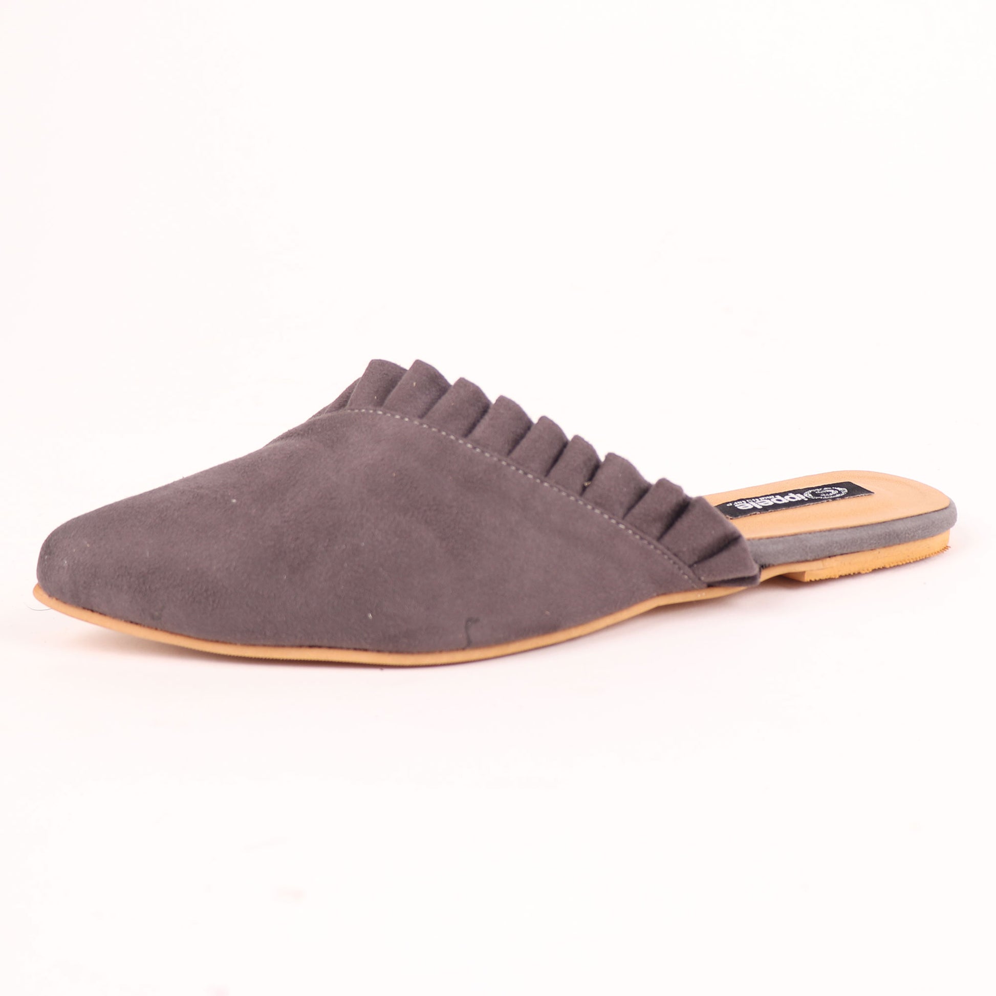 Foot Wear,The Suede Foliate Mule in Grey - Cippele Multi Store