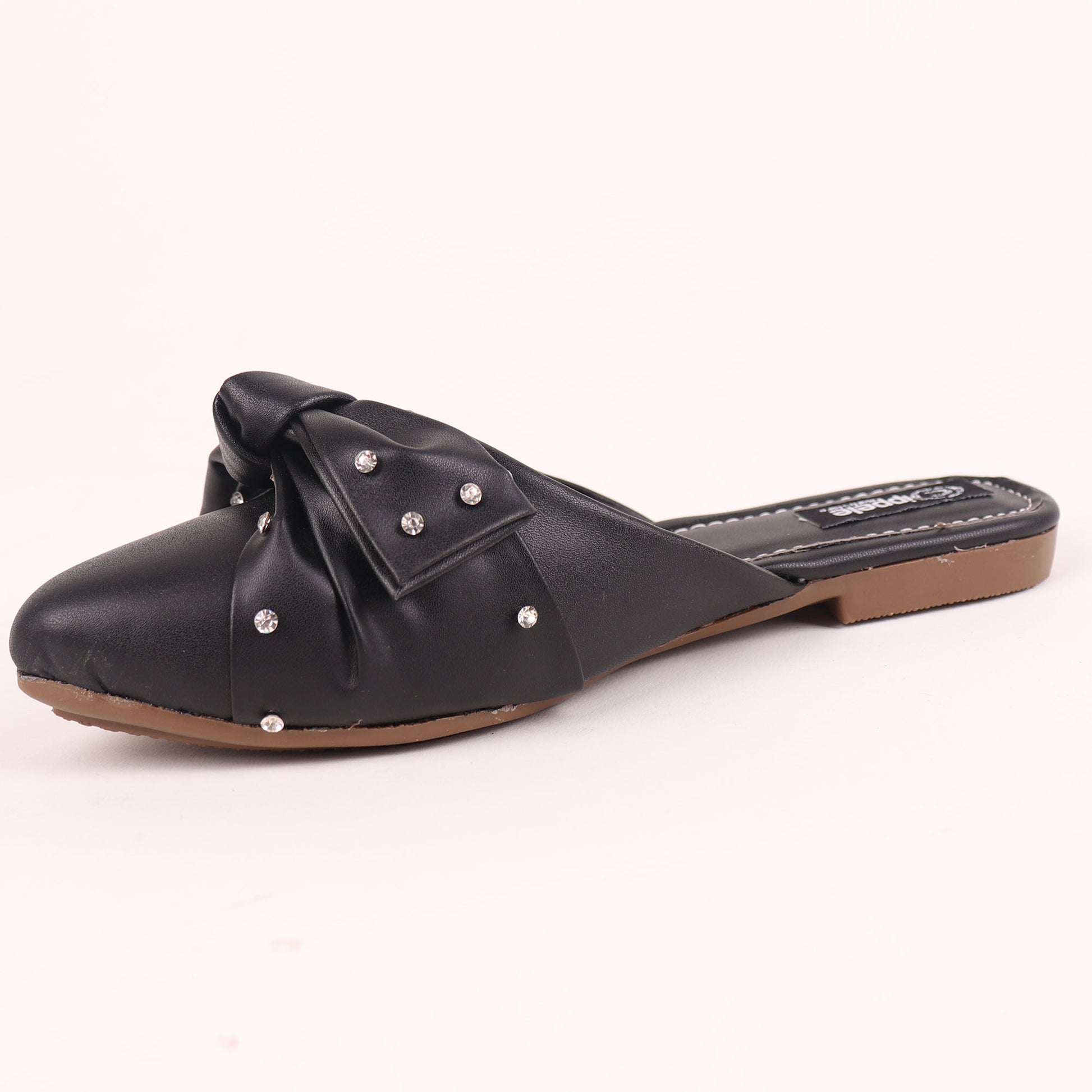 Foot Wear,The Kitten Bow Flats in Black - Cippele Multi Store