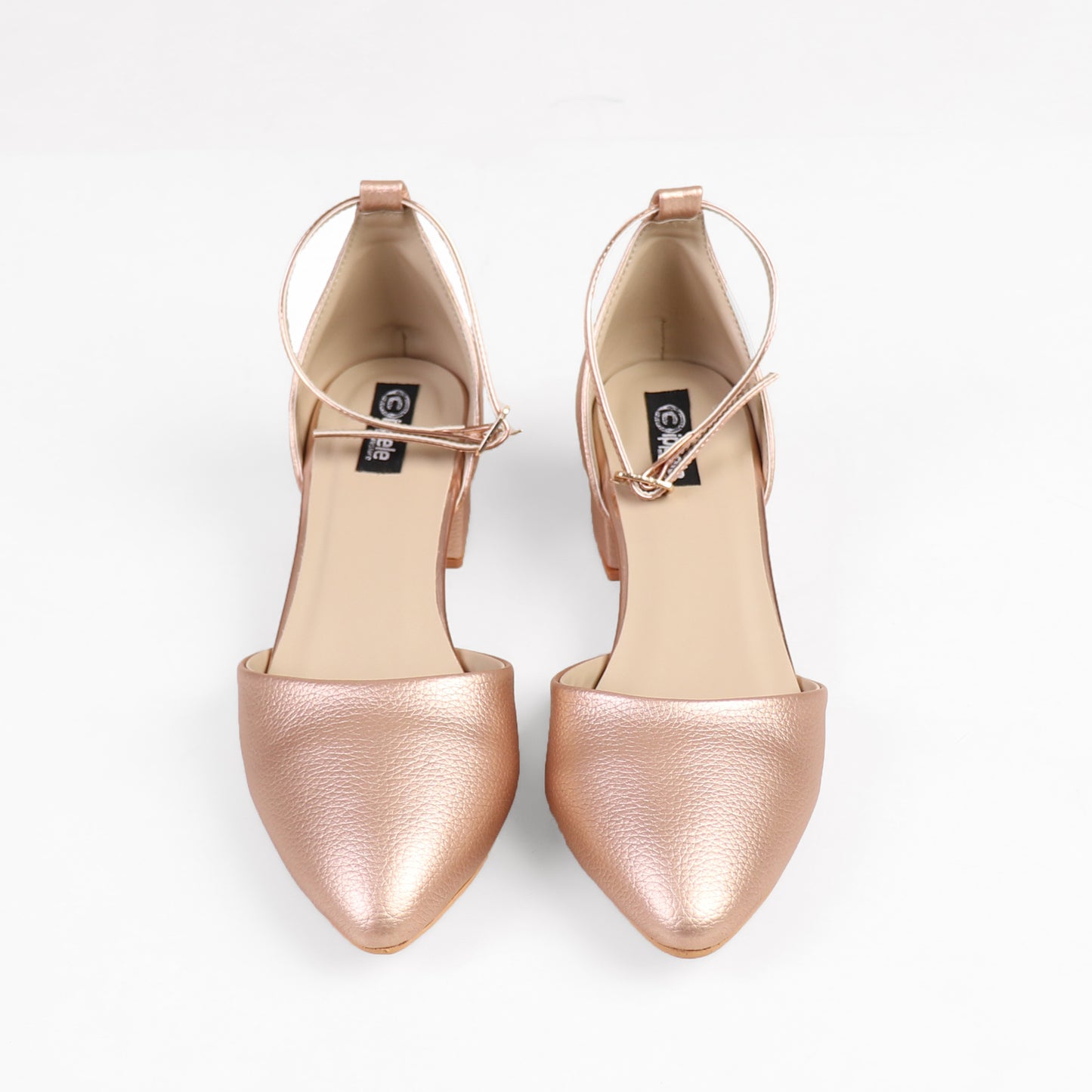 Foot Wear,Rose Gold Block Heels - Cippele Multi Store
