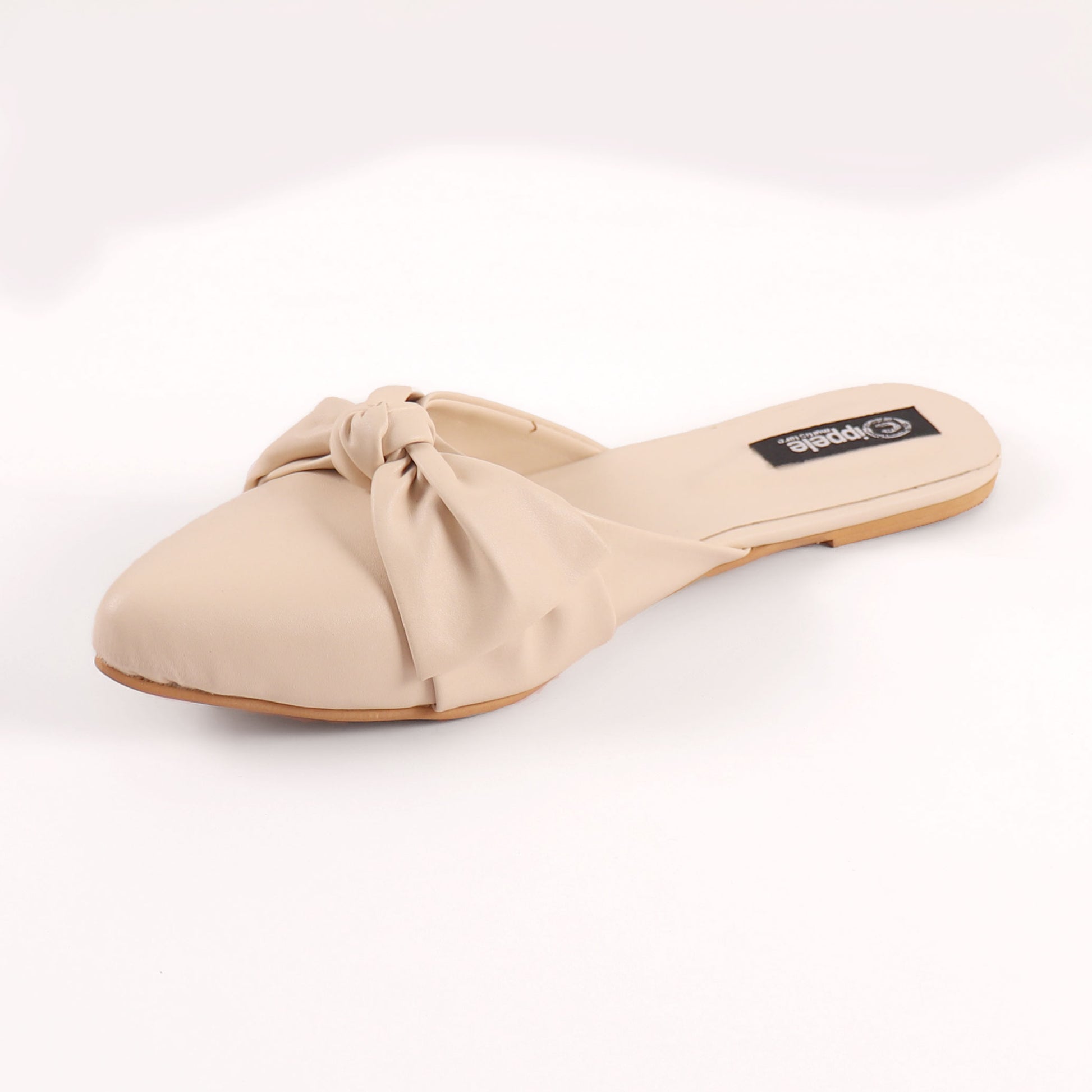 Foot Wear,The Charismatic Bow Mules in Cream - Cippele Multi Store