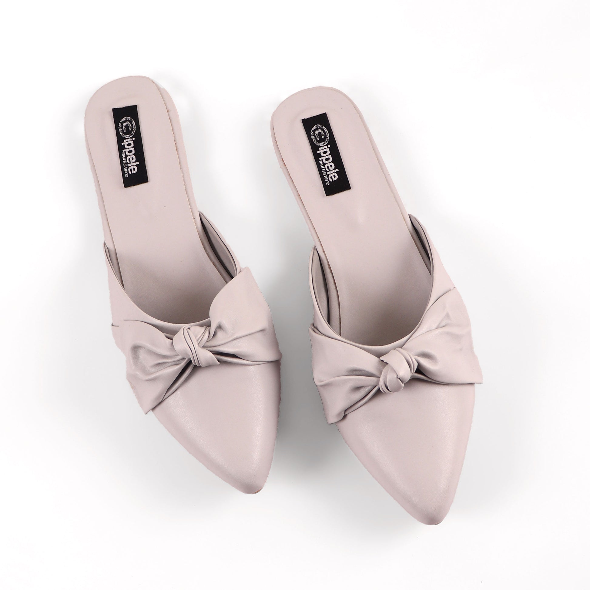 Foot Wear,The Charismatic Bow Mules in Grey - Cippele Multi Store