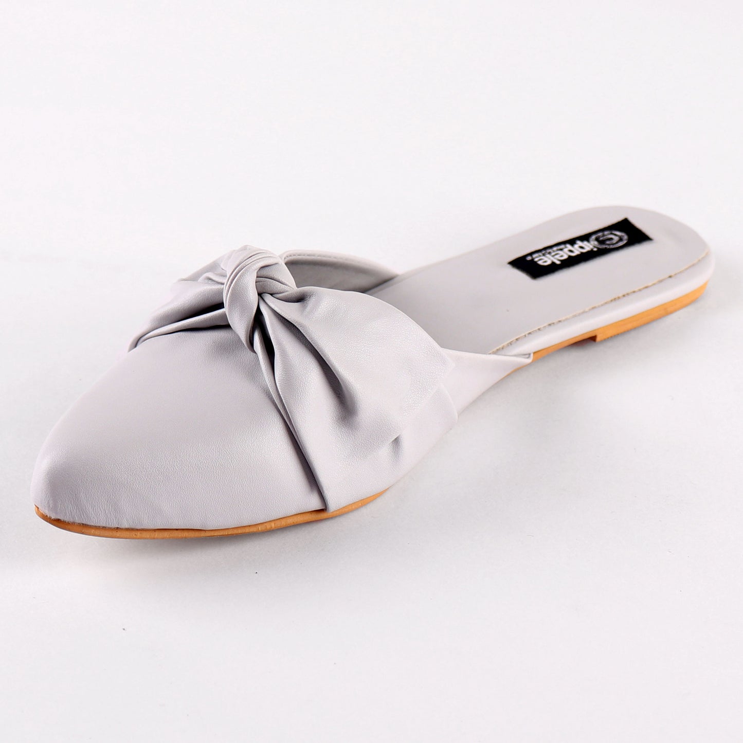 Foot Wear,The Charismatic Bow Mules in Grey - Cippele Multi Store