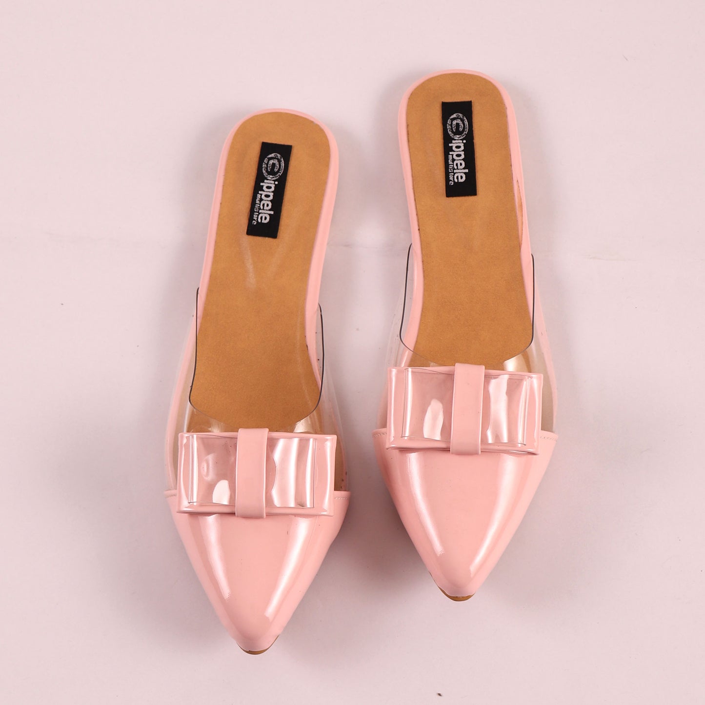 Foot Wear,The Finska Cookie Ribbon Mules in Baby Pink - Cippele Multi Store