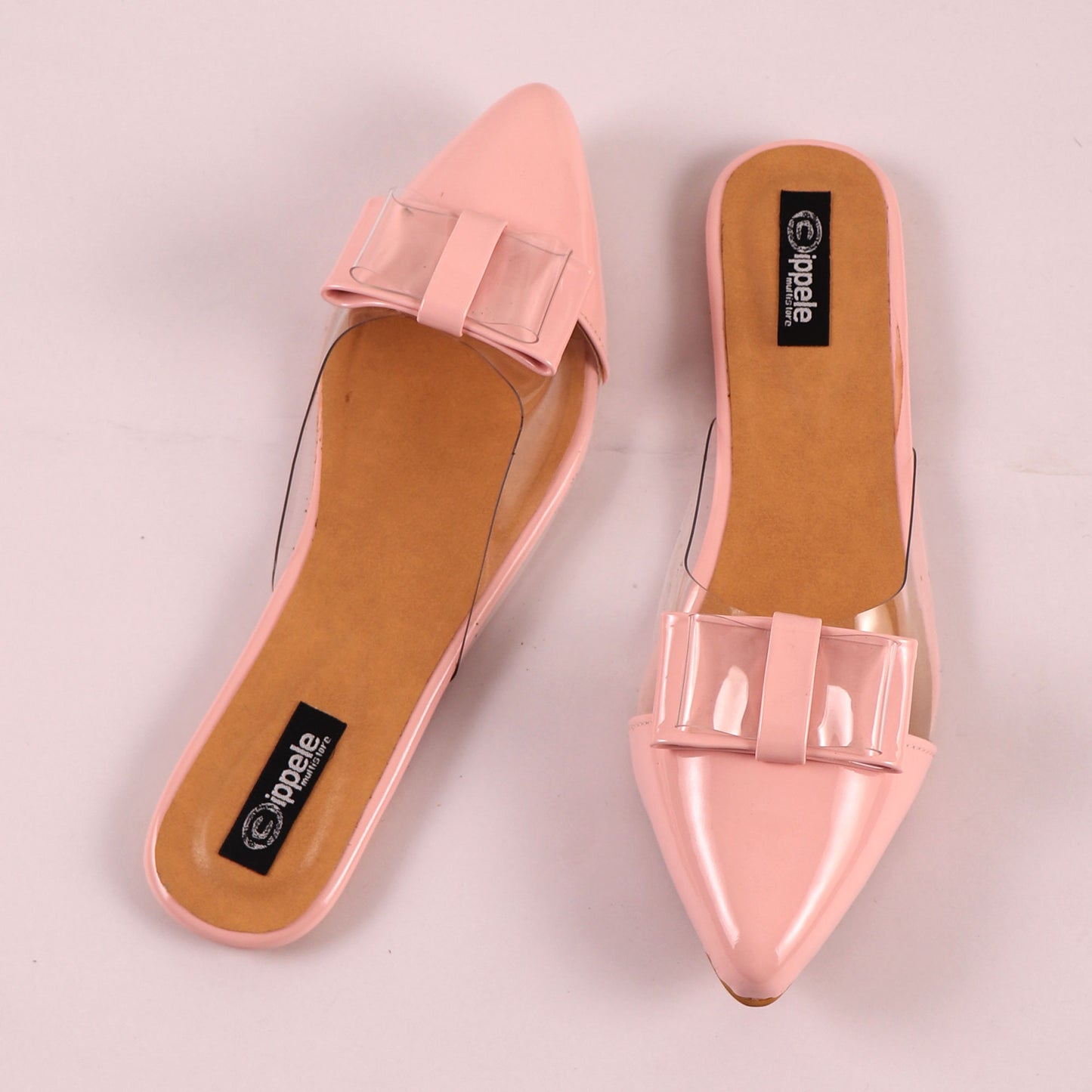Foot Wear,The Finska Cookie Ribbon Mules in Baby Pink - Cippele Multi Store