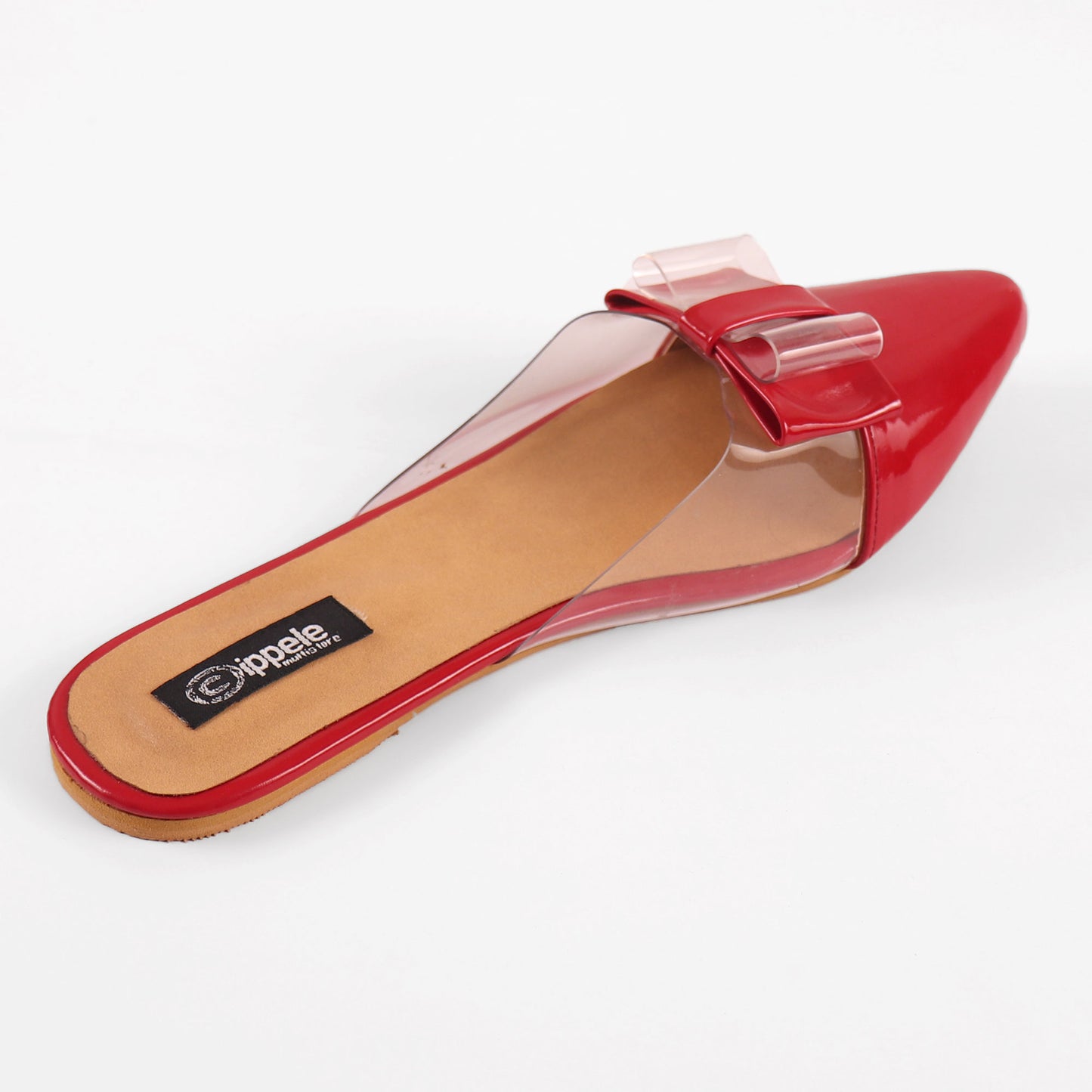 Foot Wear,The Finska Cookie Ribbon Mules in Red - Cippele Multi Store